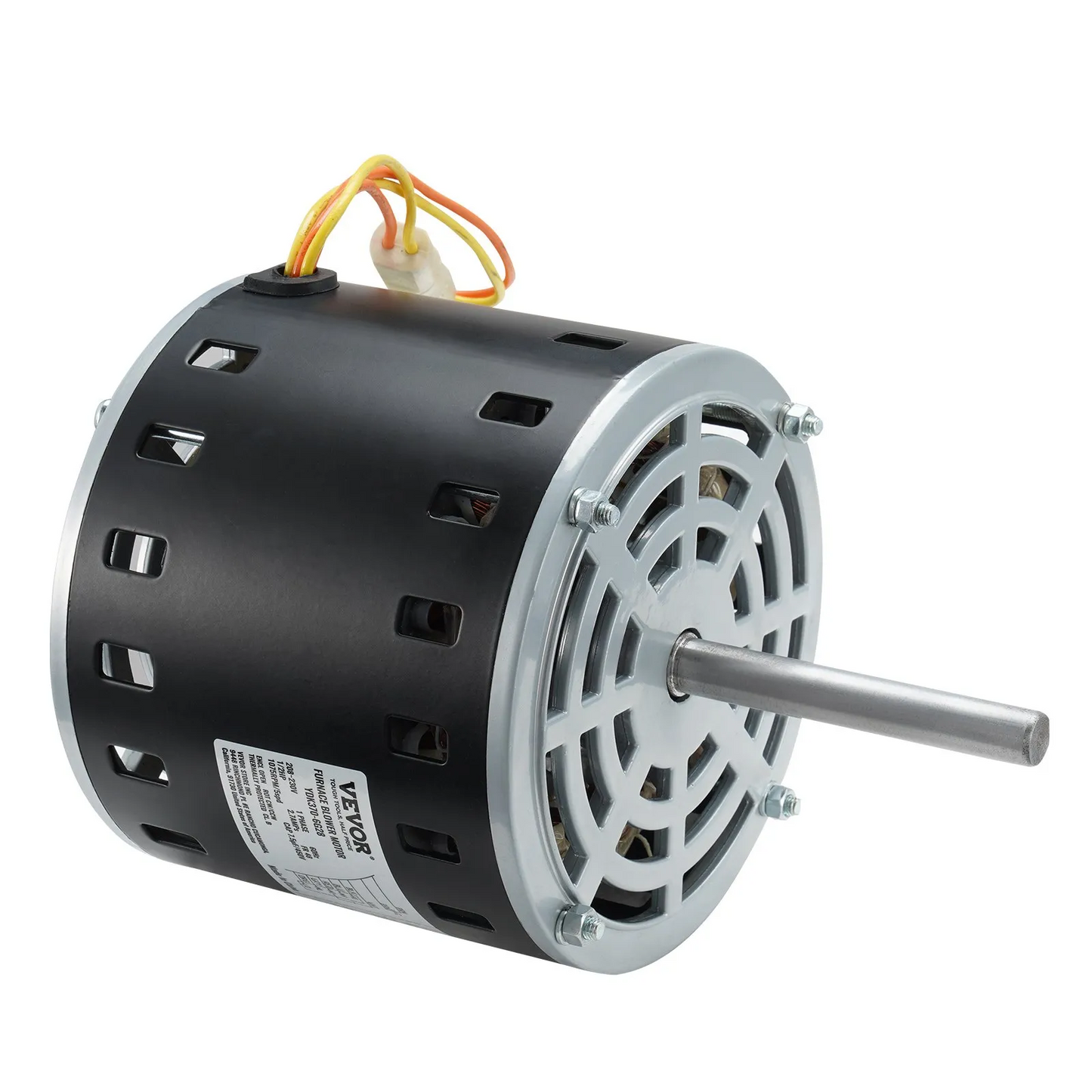VEVOR 1/2HP Furnace Blower Motor, 208/230V 2.7Amps, 1075RPM 5 Speeds, CW/CCW Rotation,-$90