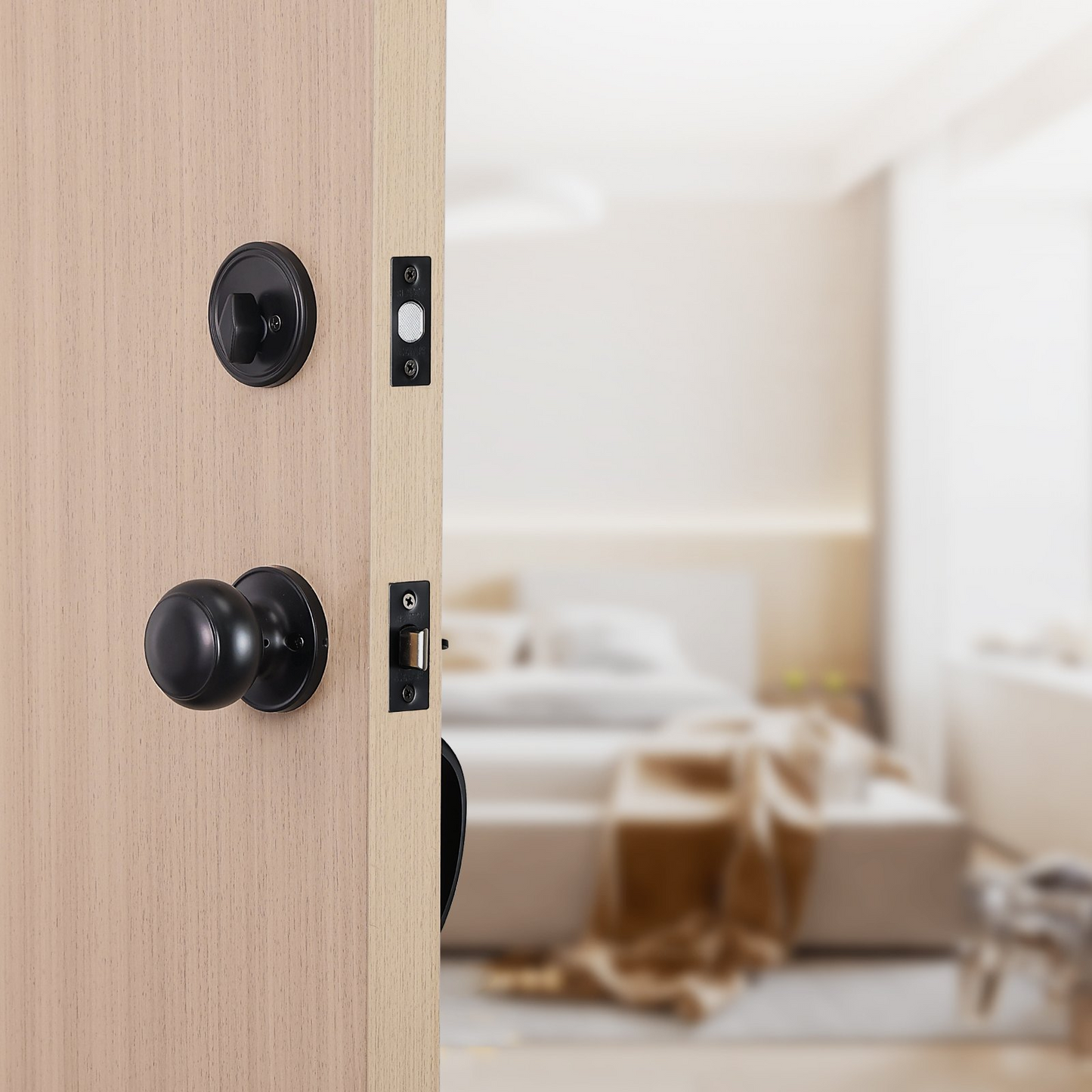 VEVOR Front Door Handle and Deadbolt Set, Matte Black Front Door Lock Set with Interior Knob,-$40