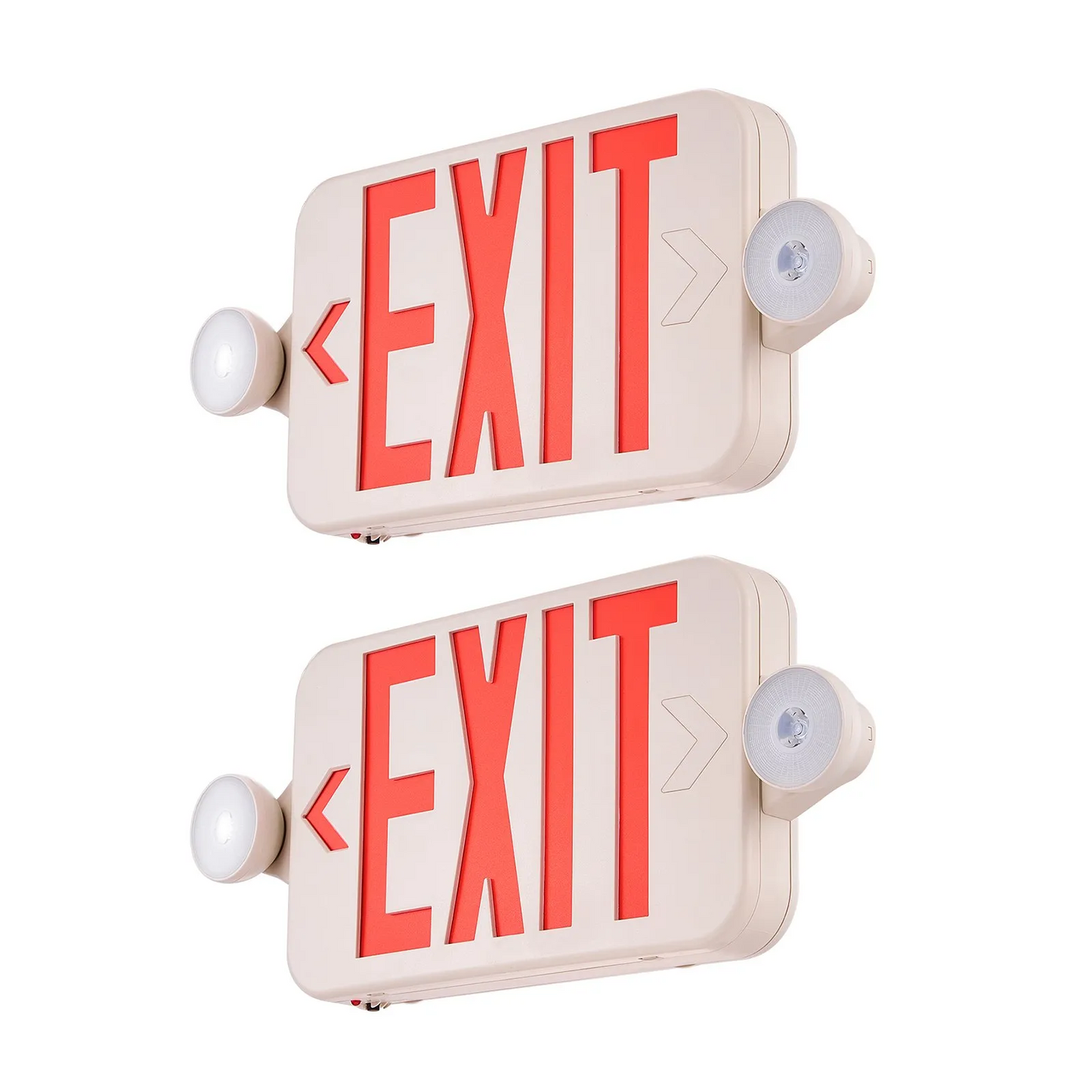 VEVOR LED Exit Sign with Emergency Lights, Two LED Adjustable Heads Emergency Exit Light w/Battery,-$40