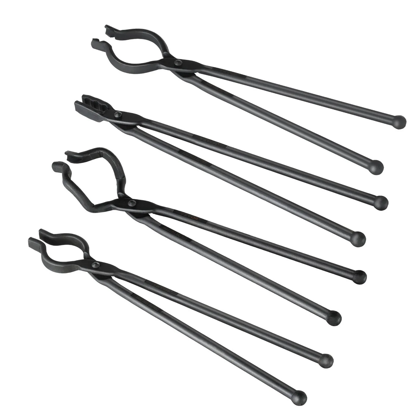 VEVOR Blacksmith Tongs, 18” 4 PCS, V-Bit Bolt Tongs, Wolf Jaw Tongs, Z V-Bit Tongs and Gripping Tongs,-$60