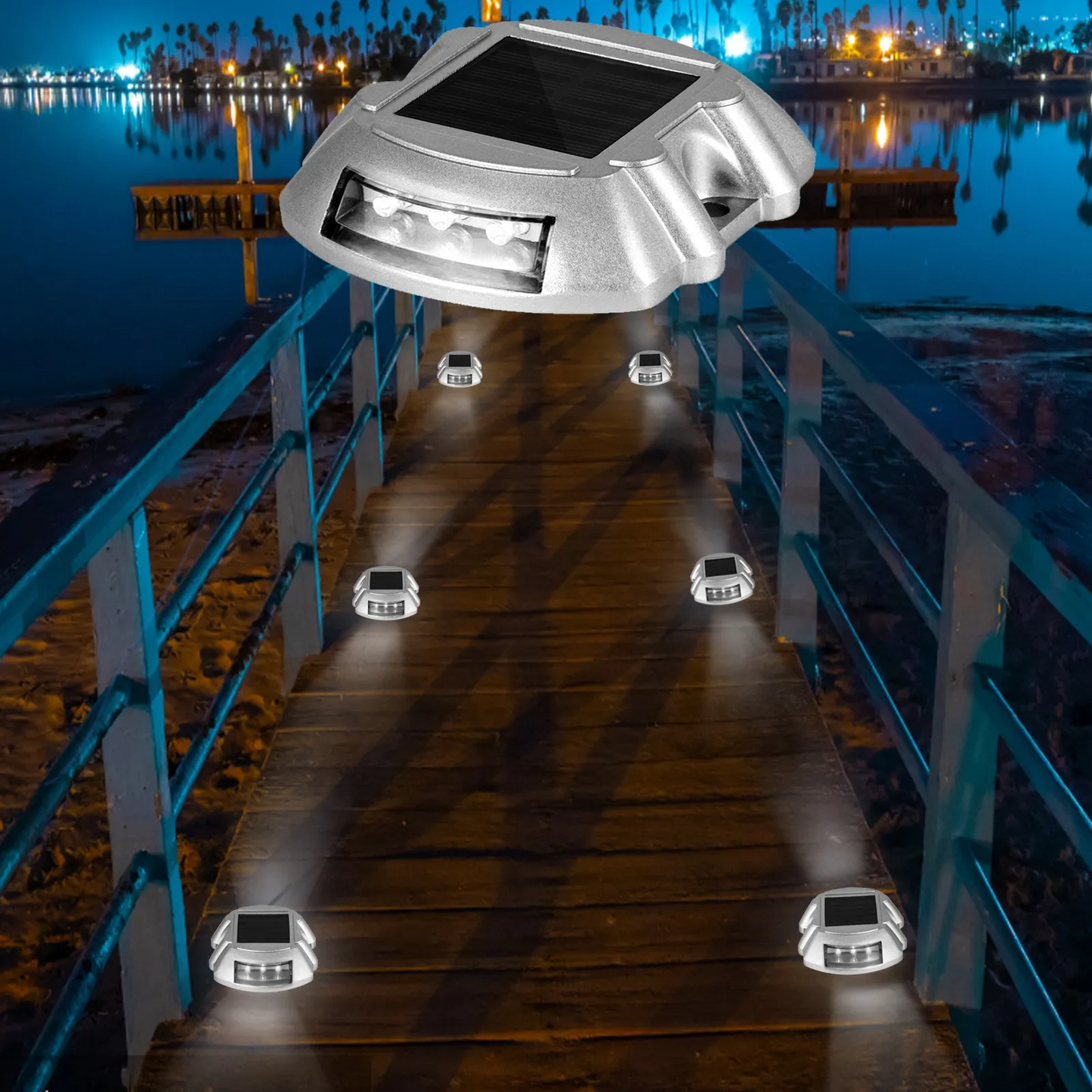 VEVOR Driveway Lights 12-Pack Solar Driveway Lights Bright White with Screws Solar Deck Lights Waterproof,-$70