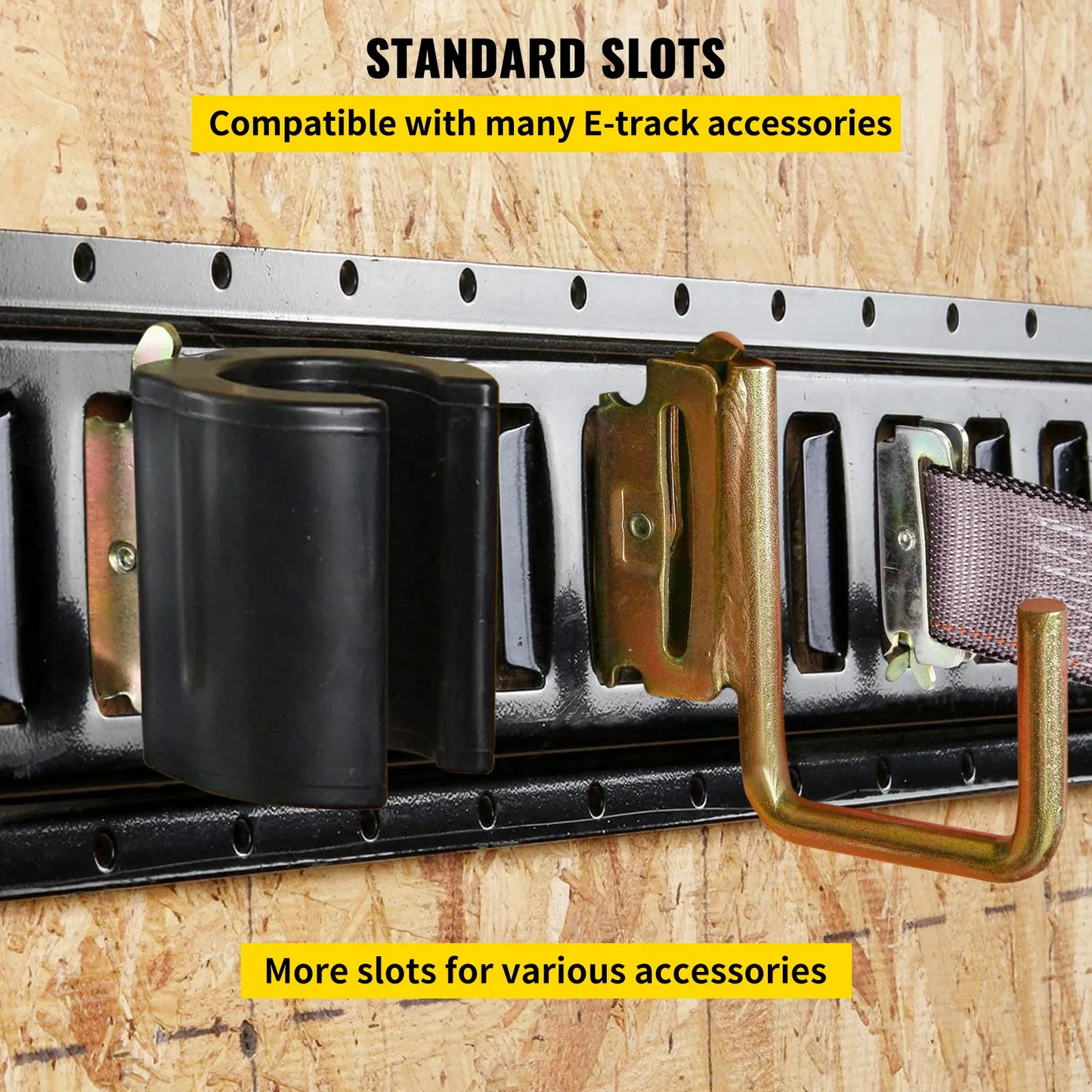 VEVOR E Track Tie Down Rails 4PCs 4-Feet E Track Rails Enclosed Cargo Trailer,-$60