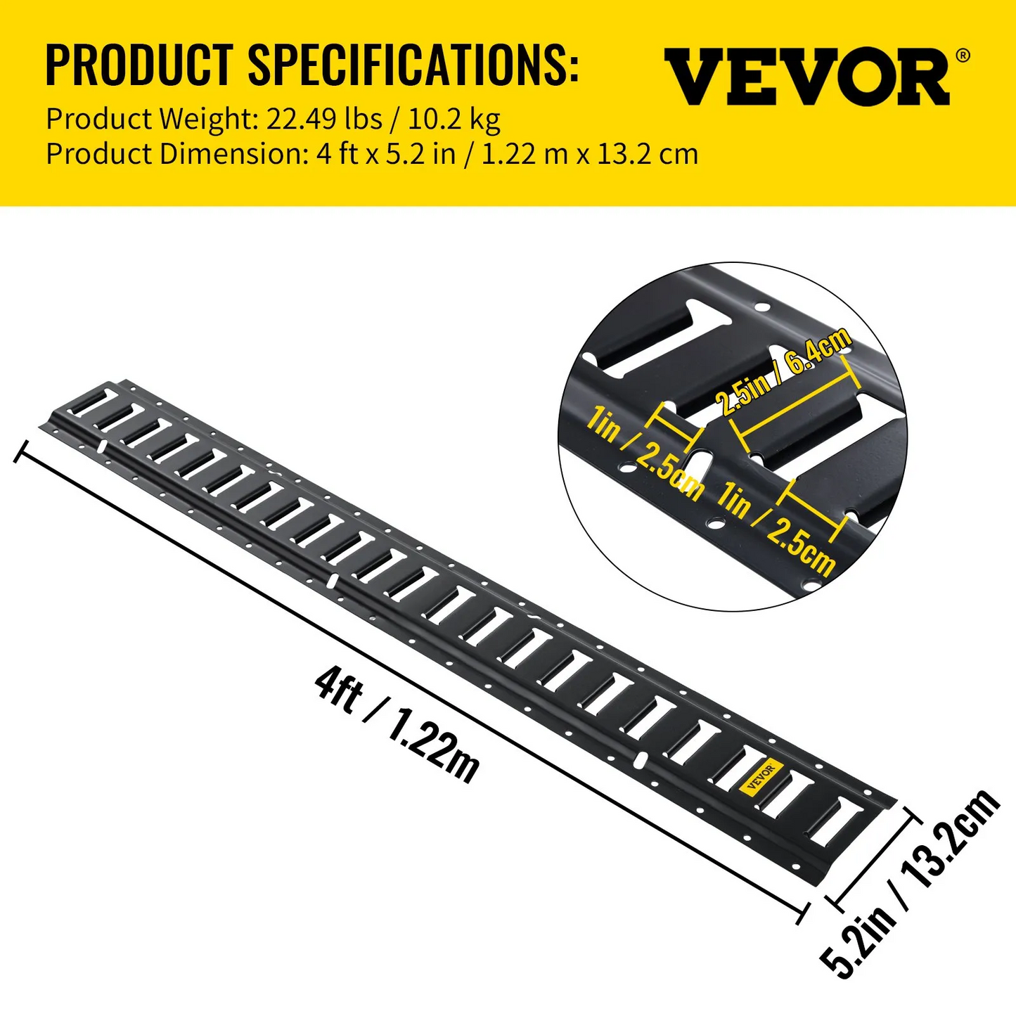 VEVOR E Track Tie Down Rails 4PCs 4-Feet E Track Rails Enclosed Cargo Trailer,-$60