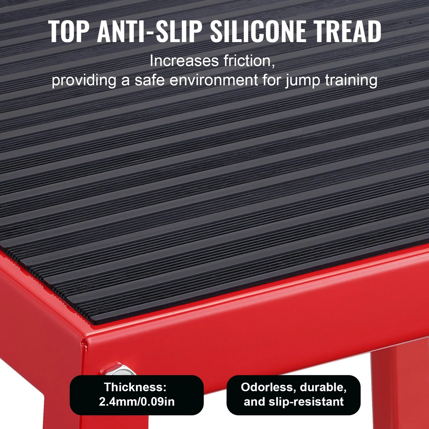 VEVOR Plyometric Jump Box, 12 Inch Plyo Box, Steel Plyometric Platform and Jumping Agility Box,-$40