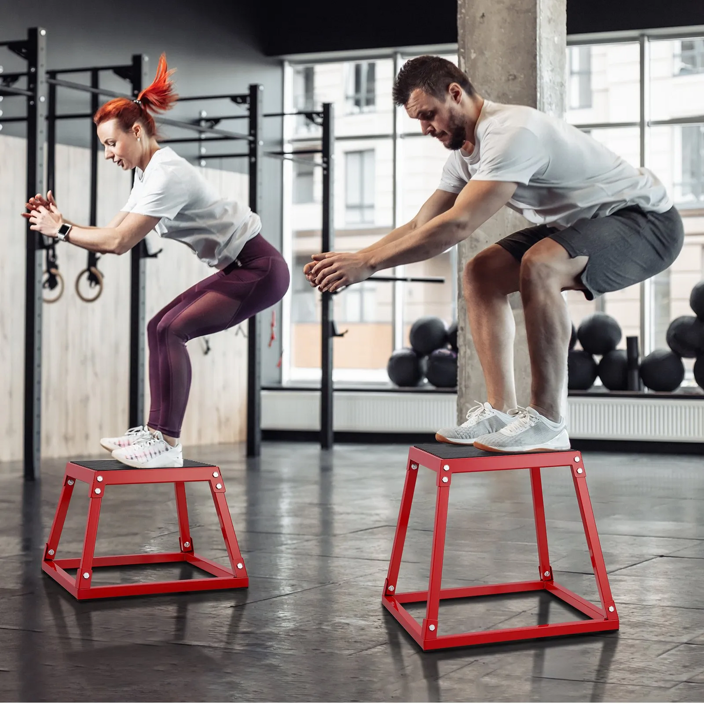 VEVOR Plyometric Jump Box, 12 Inch Plyo Box, Steel Plyometric Platform and Jumping Agility Box,-$40