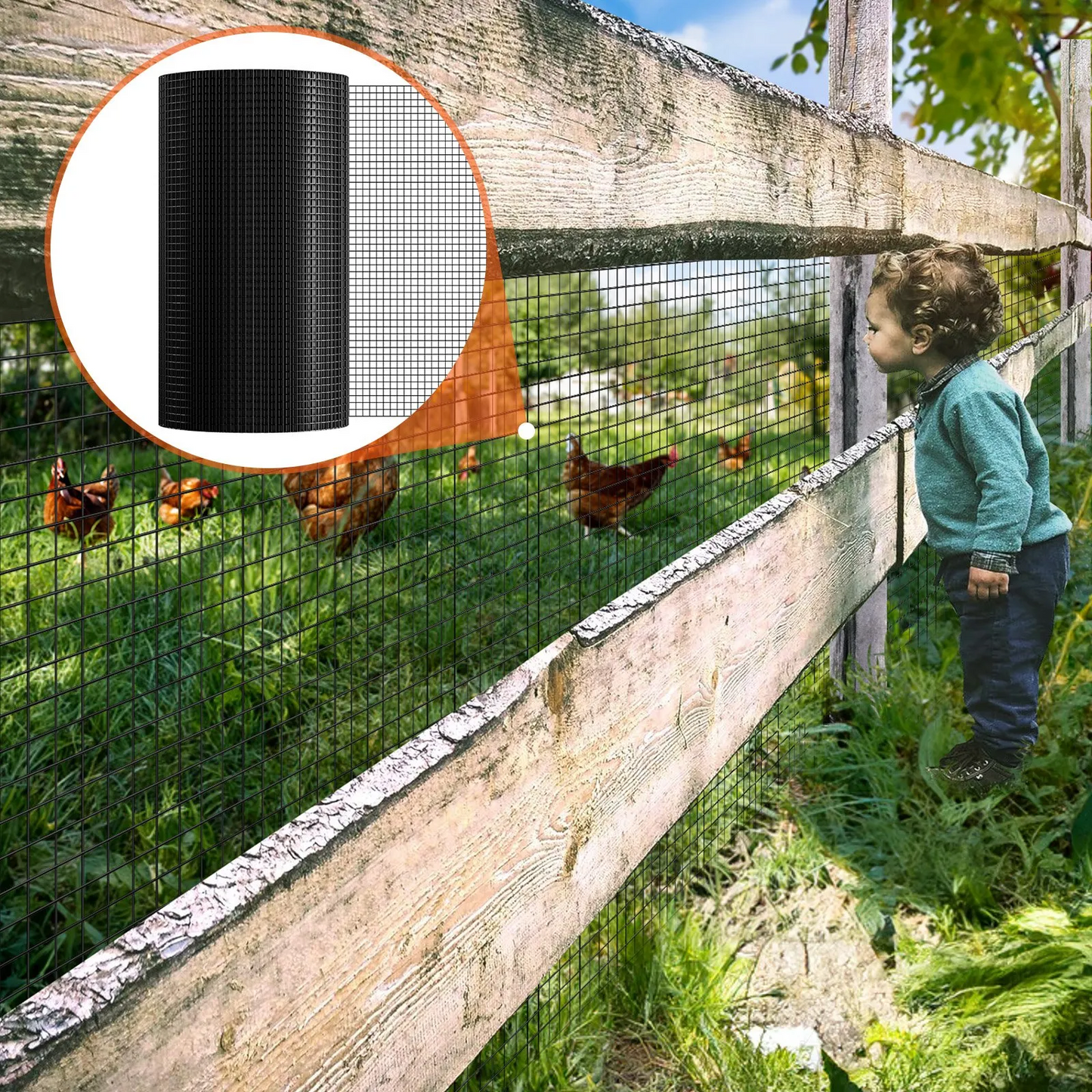 VEVOR Hardware Cloth, 24'' x 100' Galvanized Wire Mesh Roll, 19 Gauge Chicken Wire Fence Roll,-$50