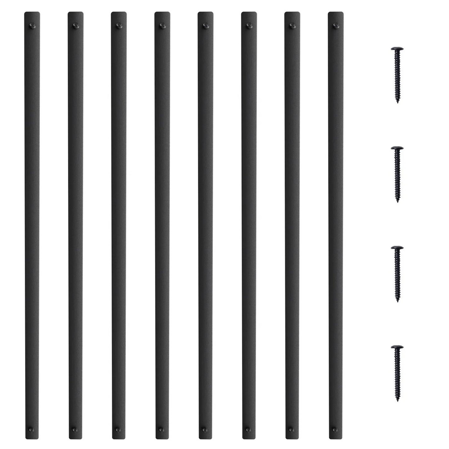 VEVOR Staircase Metal Balusters, 32.28"x1"x0.2" Flat Aluminum Alloy Decorative Banister Spindles, 51 Pack-$85