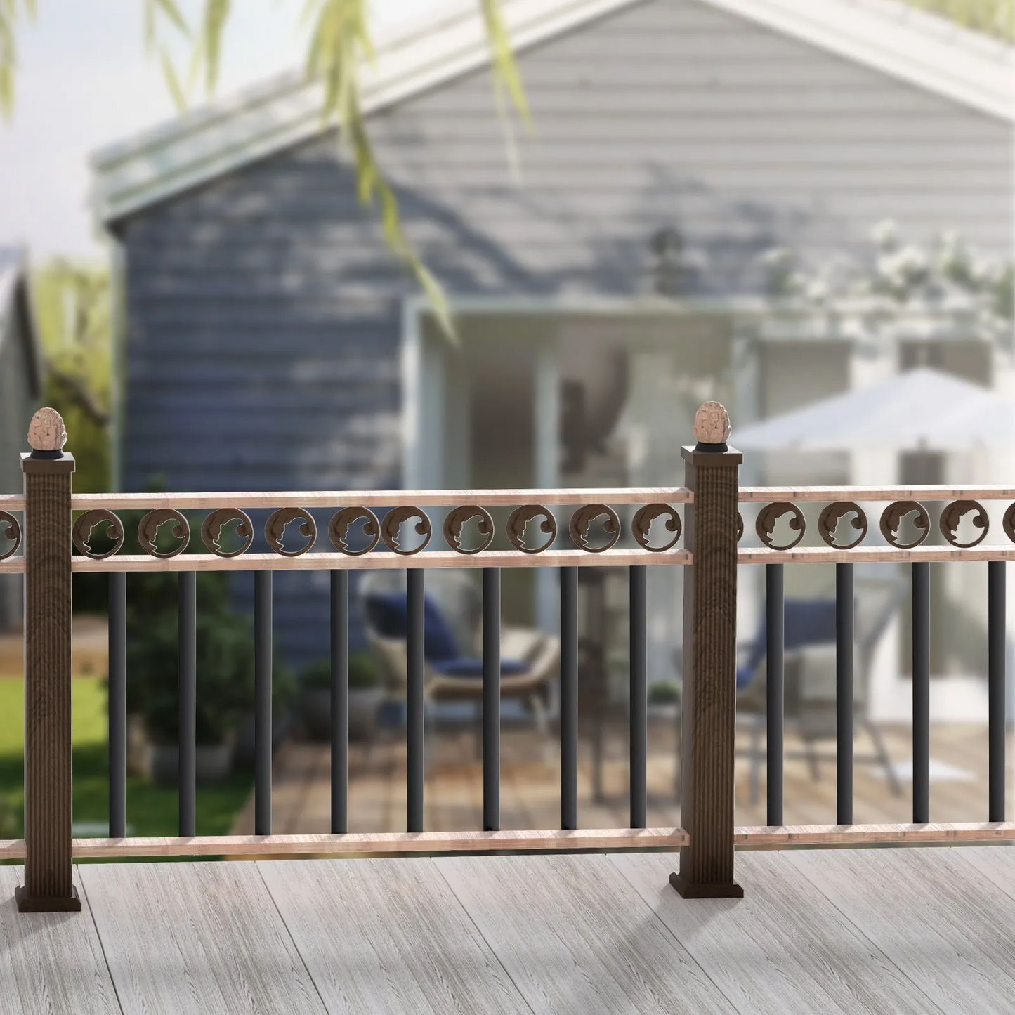 VEVOR Staircase Metal Balusters, 32.28"x1"x0.2" Flat Aluminum Alloy Decorative Banister Spindles, 51 Pack-$85