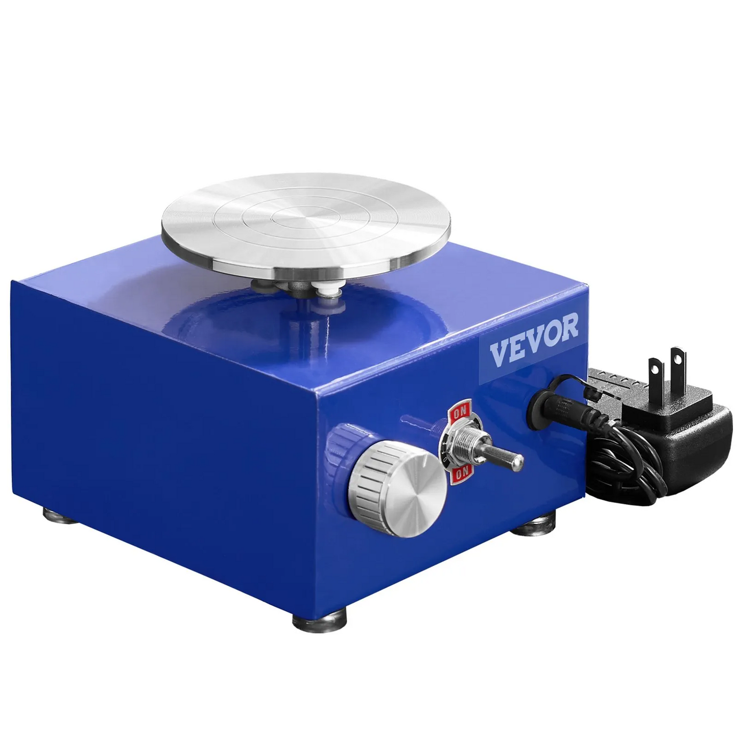 VEVOR Mini Pottery Wheel, 2 Turntables 2.6in / 3.9in Ceramic Wheel Forming Machine, Adjustable 0-300RPM,-$35