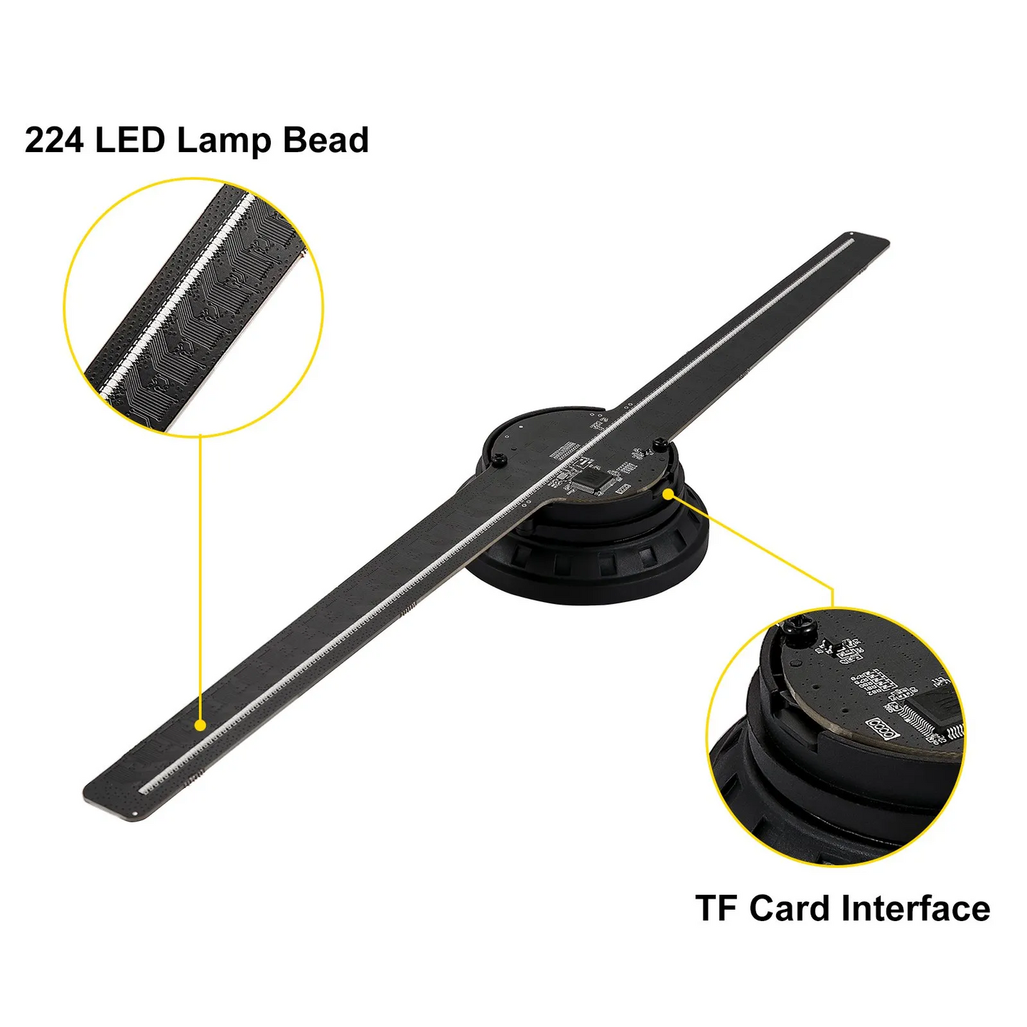 VEVOR 3D Holographic Fan 16.5Inch Hologram Fan with 224 Led Beads Holographic Projector Fan,-$50