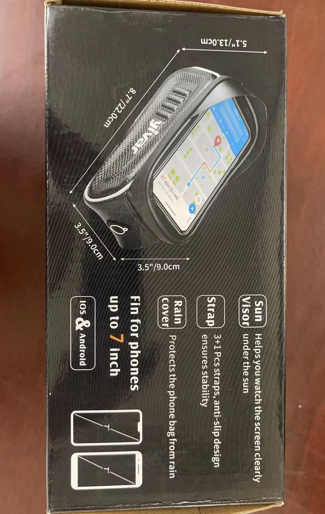 Waterproof Phone Bag for Bike ,Bicycle Front Phone Mount Holder Pouch,for Phone Under 7",-