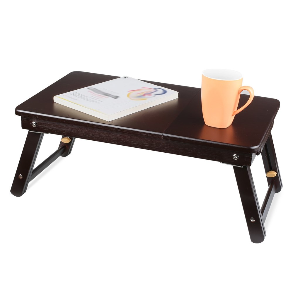 Brand New HOMFA Bamboo Laptop Desk Adjustable Portable Breakfast Serving Bed Tray with