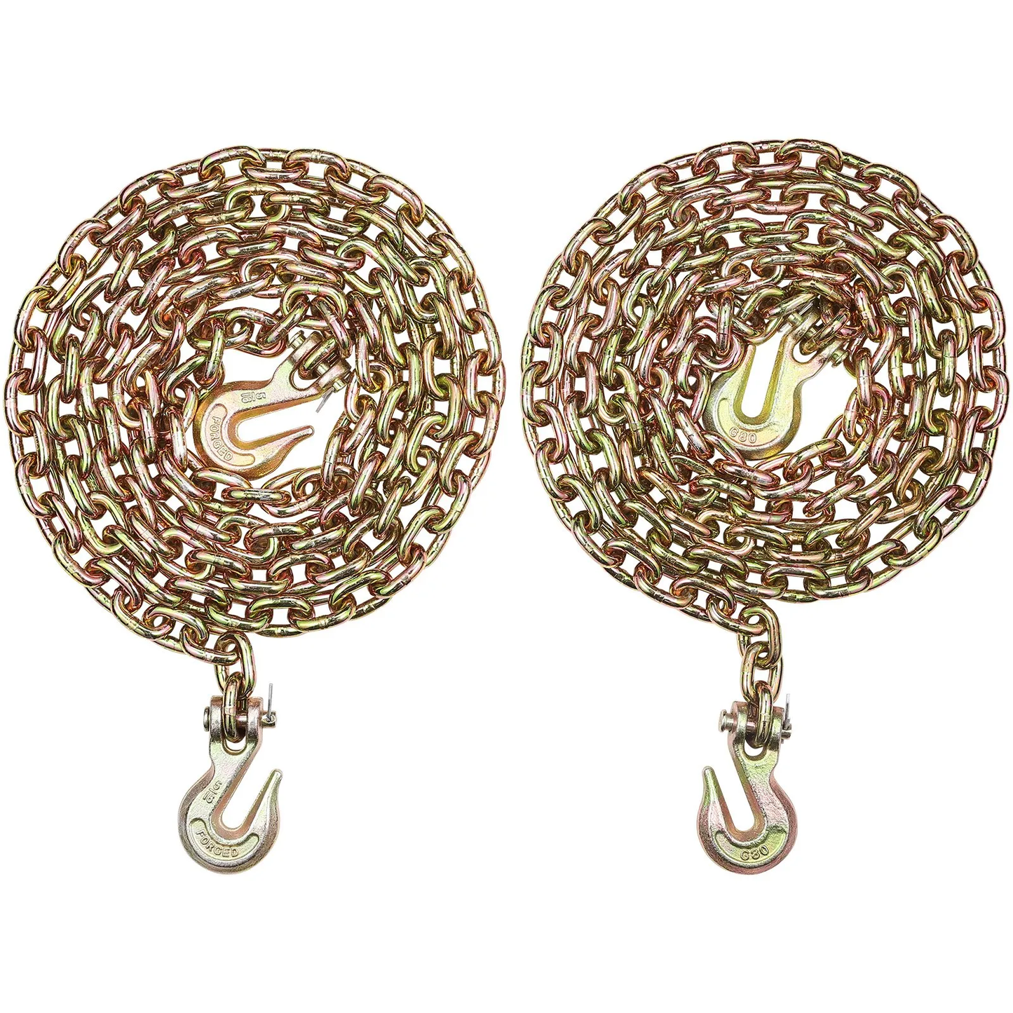 VEVOR G80 Transport Binder Chain, 5/16" x 10.3' 2-Pack Tow Chain with Clevis Grab Hooks,-$40