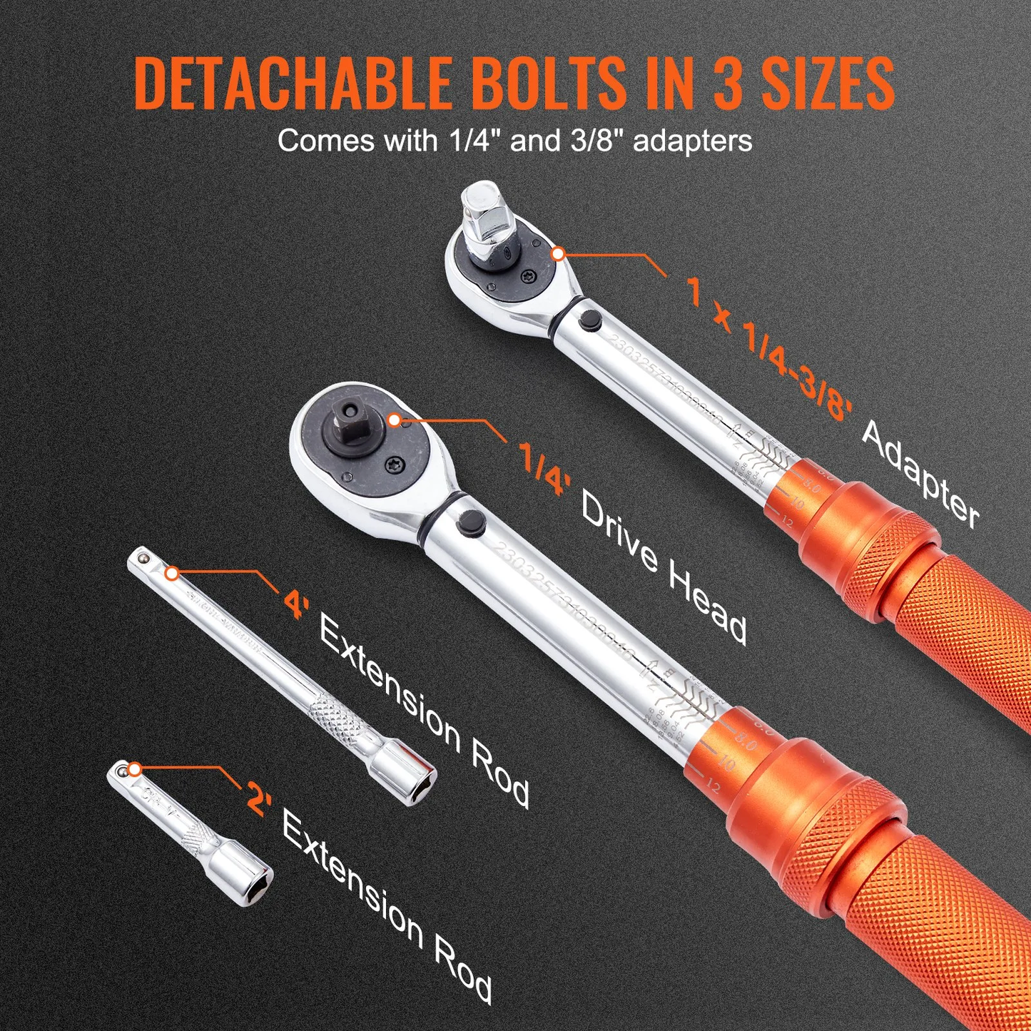 VEVOR Torque Wrench, 1/4-inch Drive Click Torque Wrench 20-200in.lb/3-23n.m, Dual-Direction Adjustable ,-$20