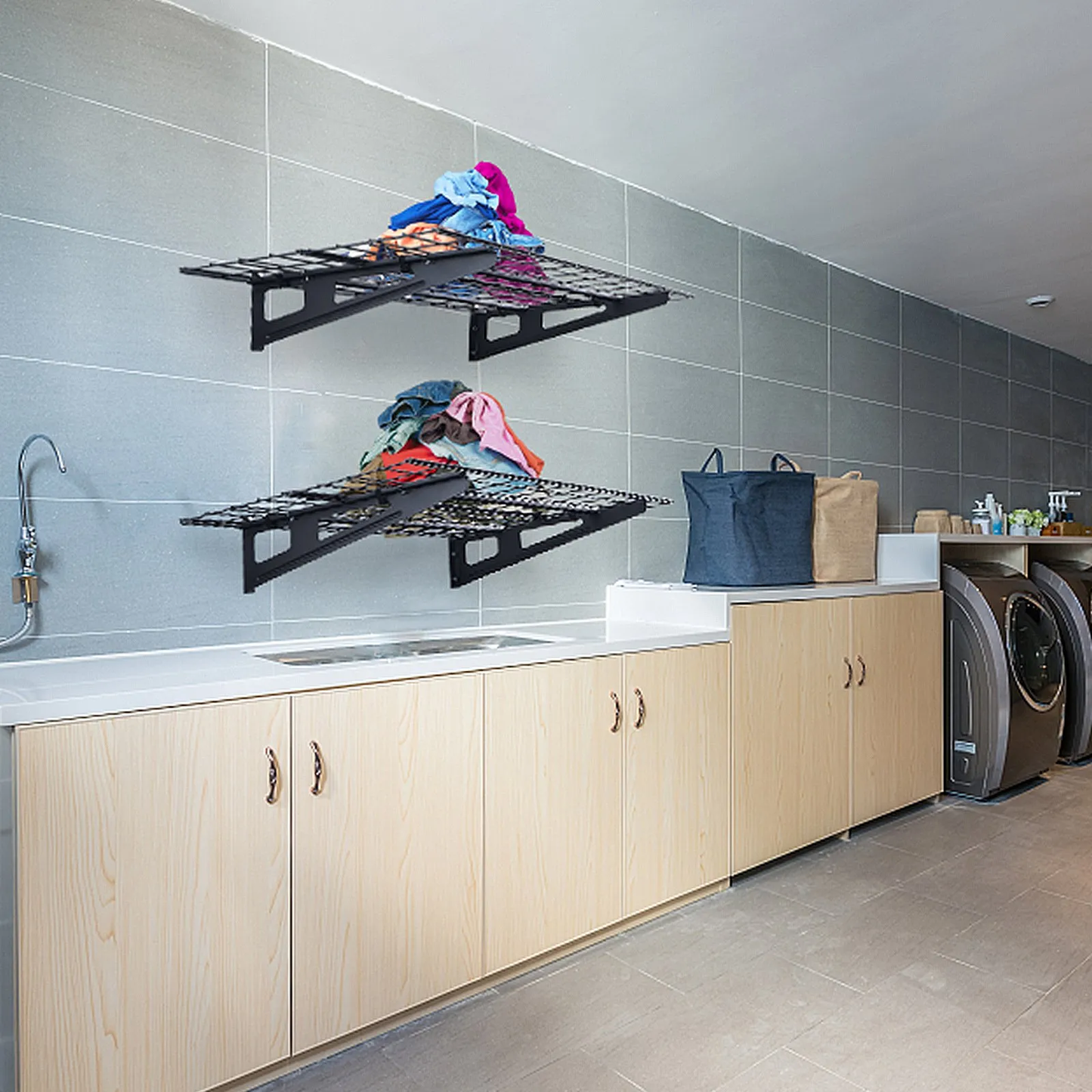 VEVOR Garage Storage Shelving, 2 Pack, 4 x 2 ft Heavy Duty Garage Shelves Wall Mounted,-$85