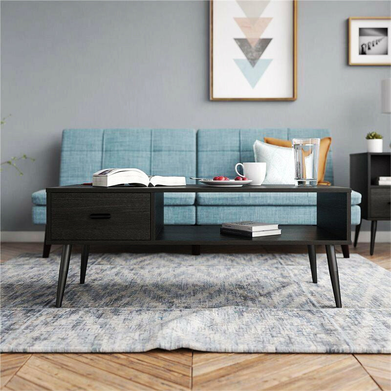 Brand New Coffee Table with Storage for Living Room, Coffee Table with Drawer and Shelf ,black,-$100