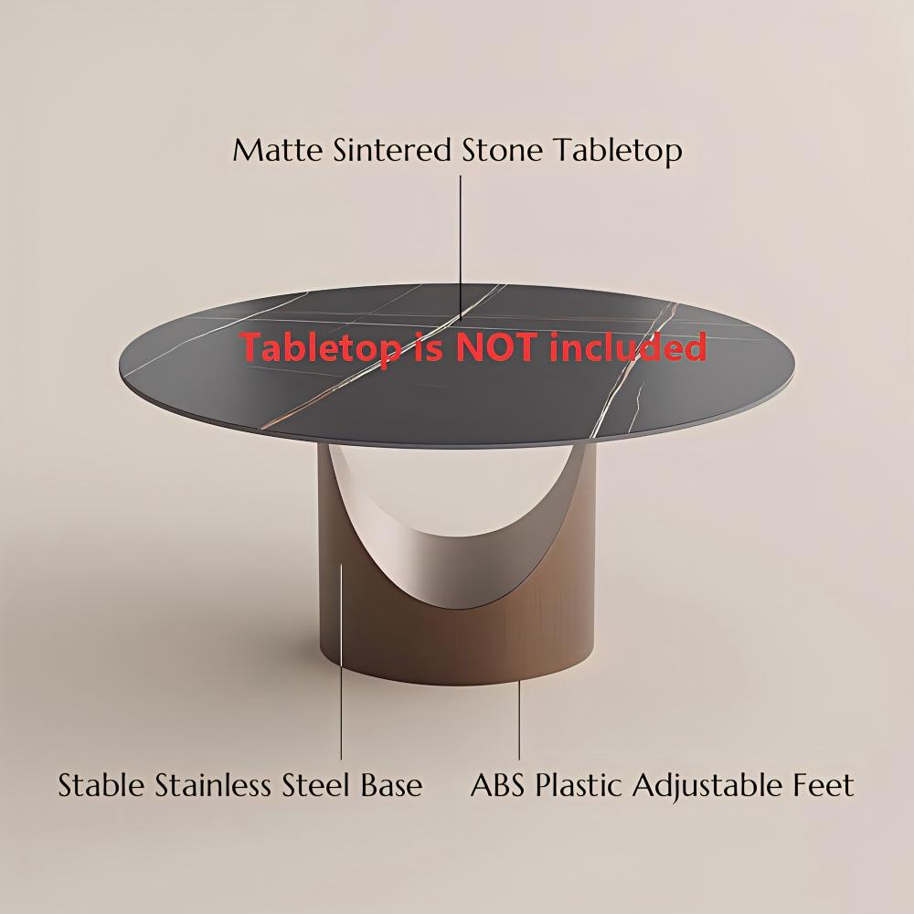 BNIB-POVISON Stainless Steel dining table Base for Hobart- Round Dining Table (BASE ONLY)