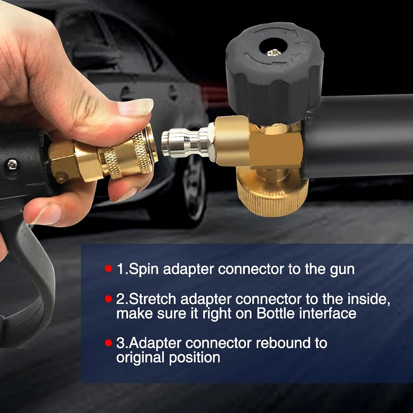 Brand New Snow Foam Lance, Adjustable Pressure Washer Foam Wash Gun 1L Bottle ,-$25