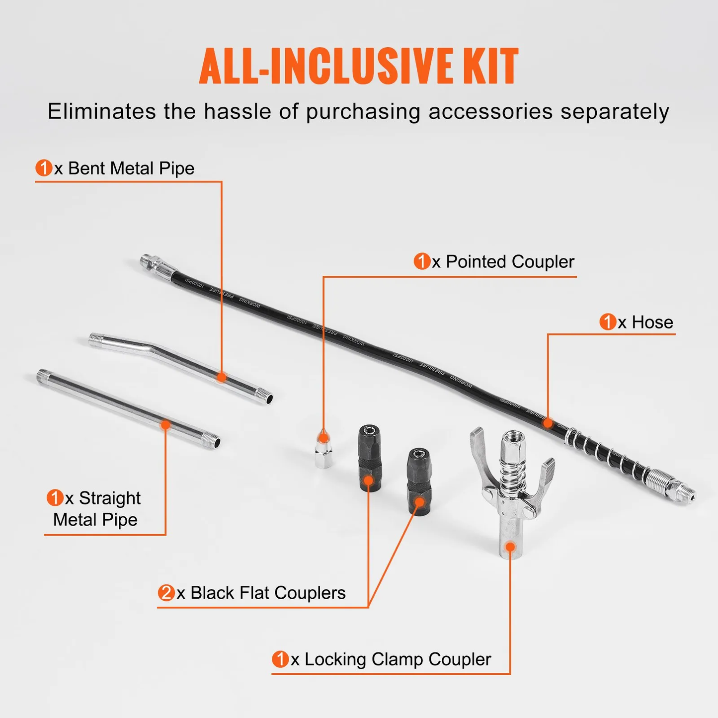 VEVOR Air Operated Grease Gun, 6000PSI, 14 OZ/400 CC Capacity Heavy Duty Pneumatic Grease Gun