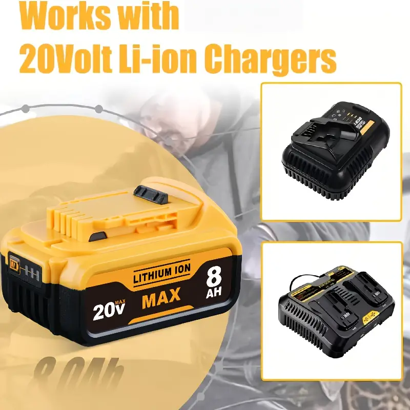 BNIB-High-Capacity 8.0Ah Replacement Battery – Compatible with 20V Max Tools,-$35