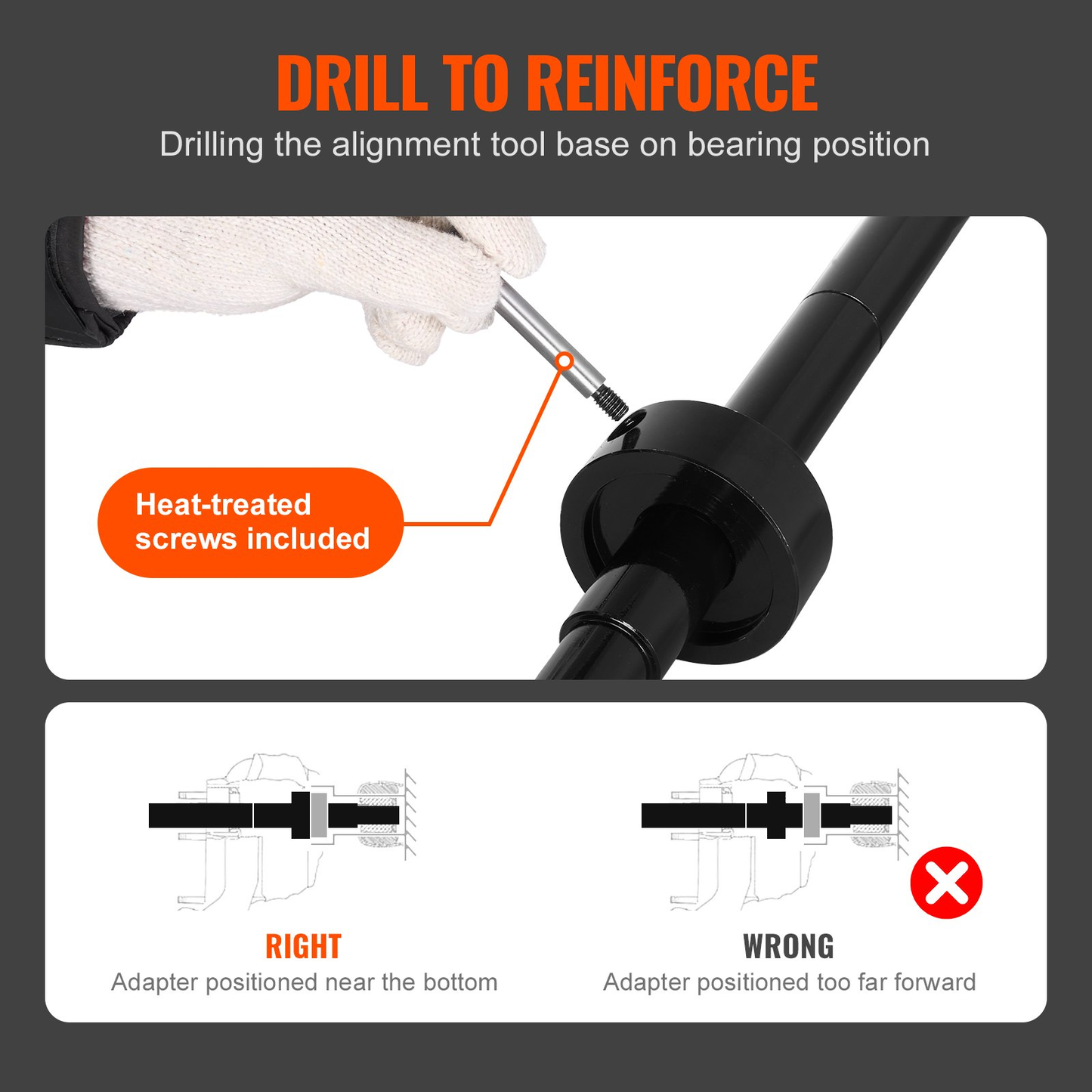 VEVOR Gimbal Bearing Alignment and Install Kit, Heavy Duty Engine Alignment Tools Set Fits for Mercruiser Alpha,