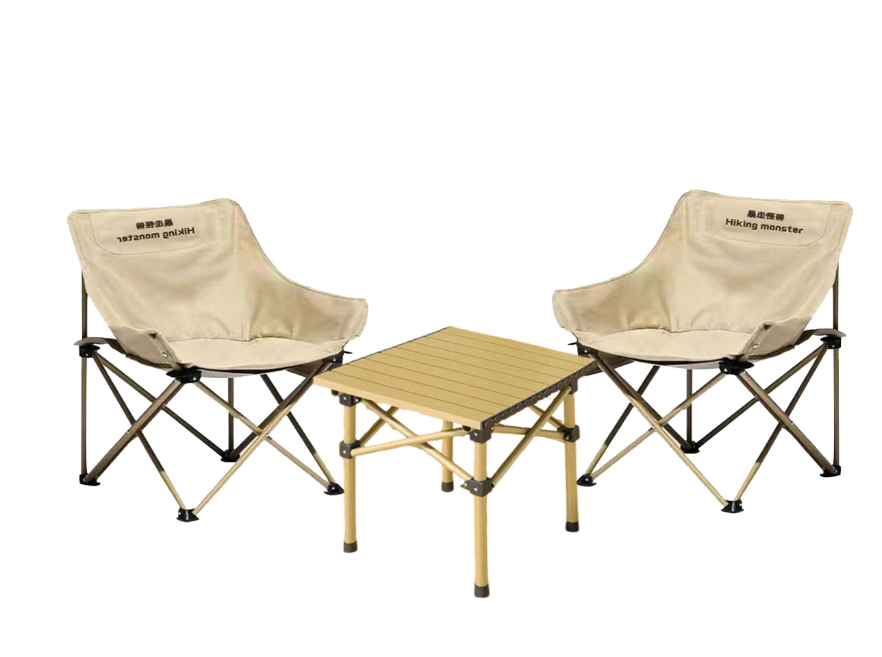 BNIB-Outdoor Folding Table and Chairs, Convenient Picnic and Camping Set, 1 Table + 2 Chairs
