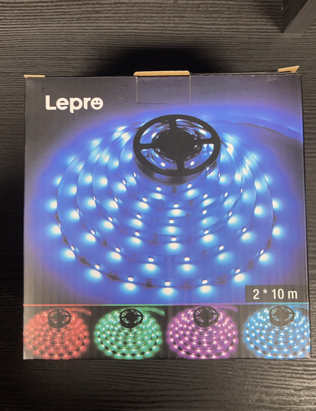 Brand New-LED Lights, 32.8ft Dimmable RGB LED Light Strips, 20 Colors Changing Light Strip with Remote Control, 10M*2,-$20