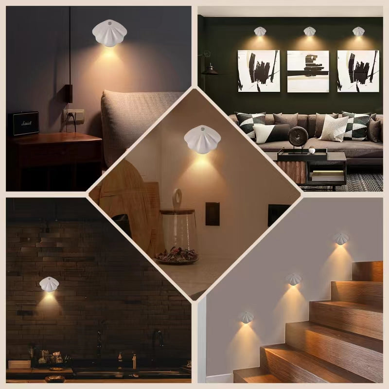BNIB-Motion sensing light Indoor 3 brightness night light, lamp sticker rechargeable light (2 packs),-$10