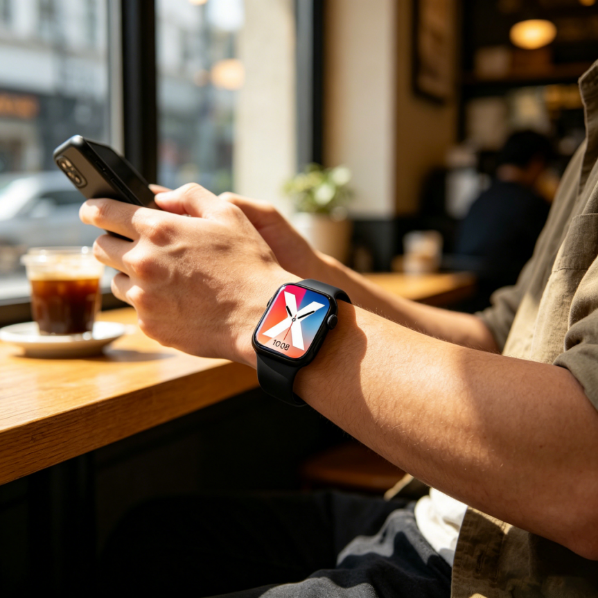 BNIB-PremiumAV S12 Max Smart Watch with 1.83 Inch HD Display, Heart Rate Monitor, Sports Modes,Black,-$25