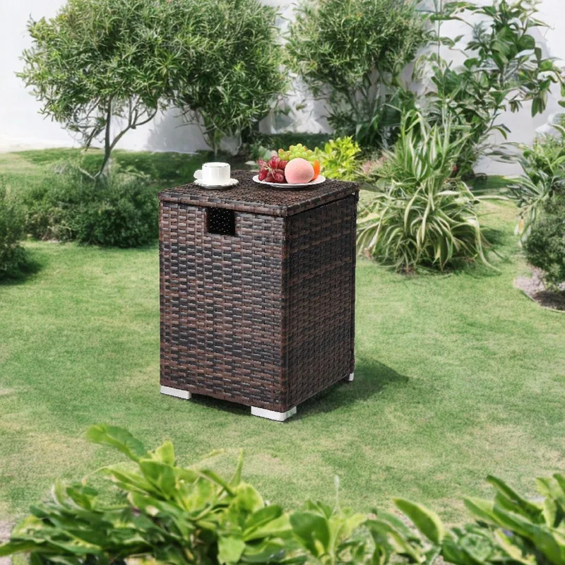 Brand New Patio Wicker Propane Tank Cover & Side Table,Coffee Table,-$120