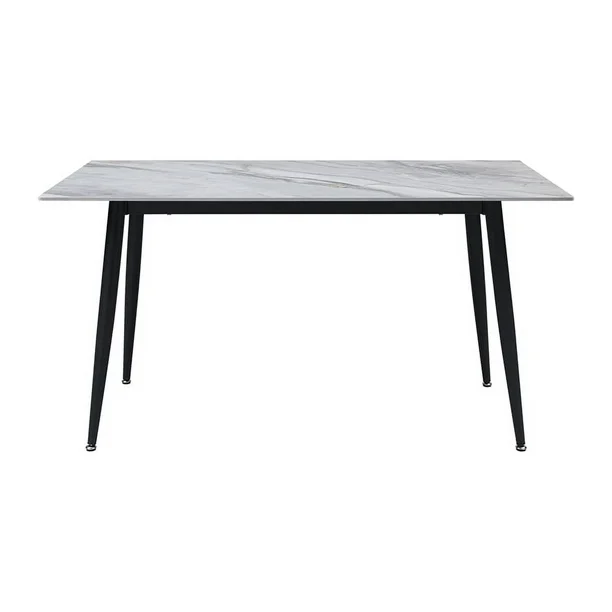 Brand new Contemporary Sintered Stone & Metal Dining Table in Black, -$350