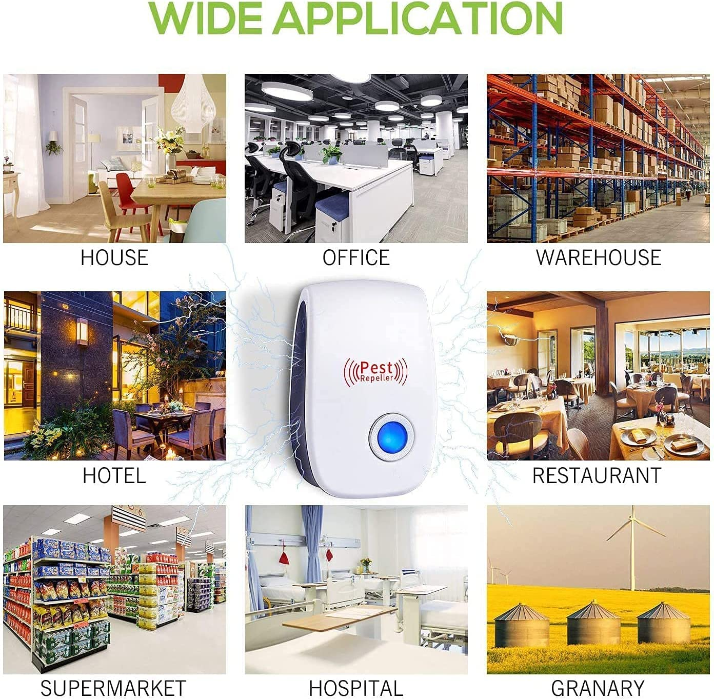 $10 Multi-function ultrasonic intelligent mosquito repellent ,4-pack