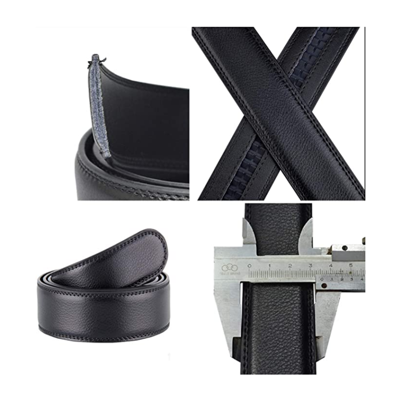 BNIB-Business men's belt, sliding ratchet belt automatic buckle