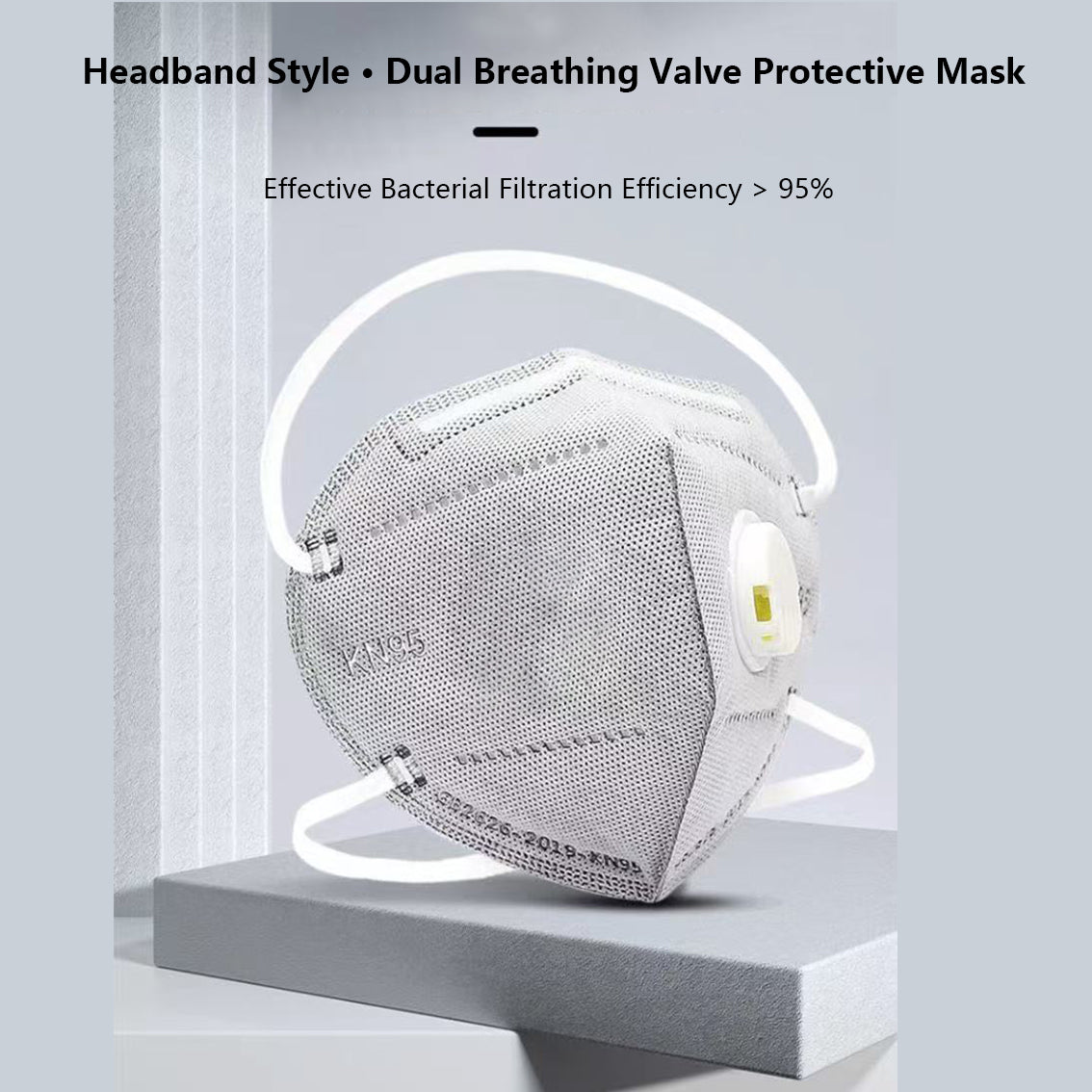 BNIB-KN95 Mask, Eight-Layer Industrial-Grade Protection Against Dust and Viruses,25-Pack