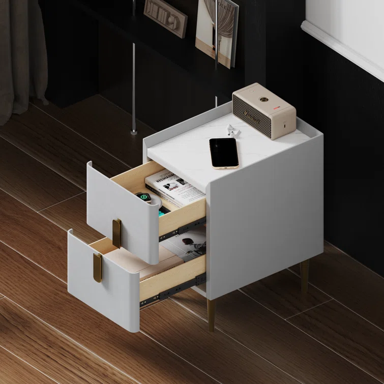 Brand New Ondra Narrow Nightstand with 2 Drawers,Stylish & Functional-$150