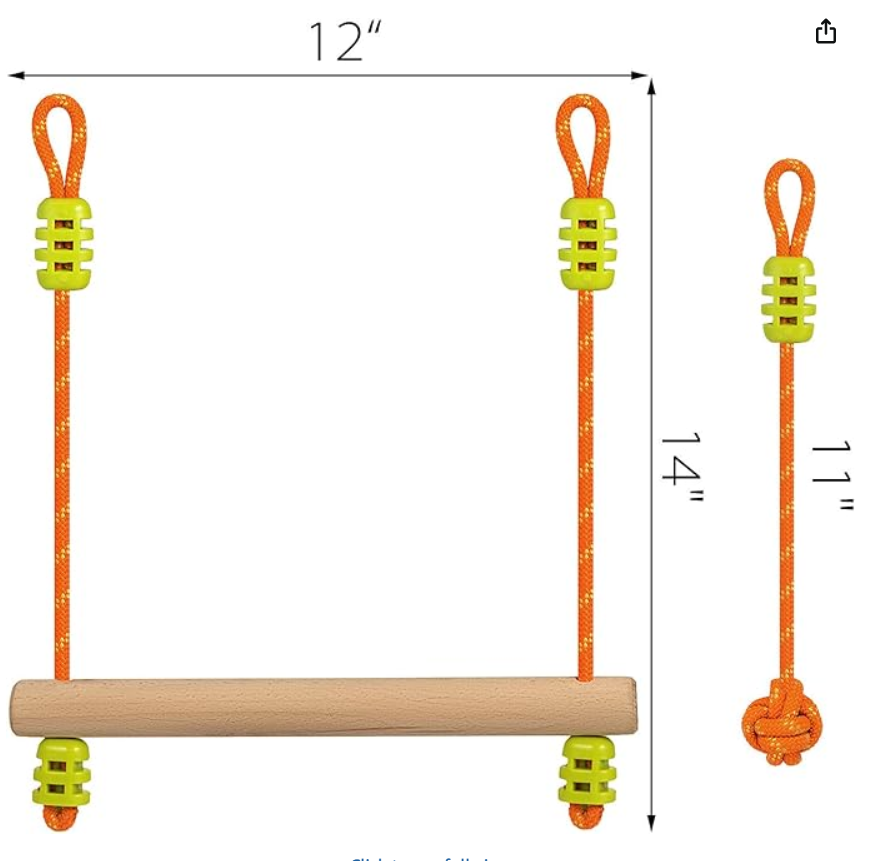 BNIB-Happybuy Ninja Warrior Obstacle Course for Kids, 45ft Ninja Line Slackline with Gym Rings,-$60