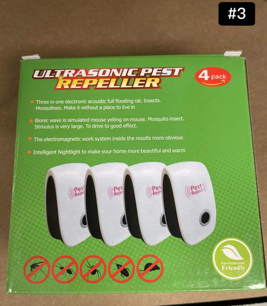 $10 Multi-function ultrasonic intelligent mosquito repellent ,4-pack