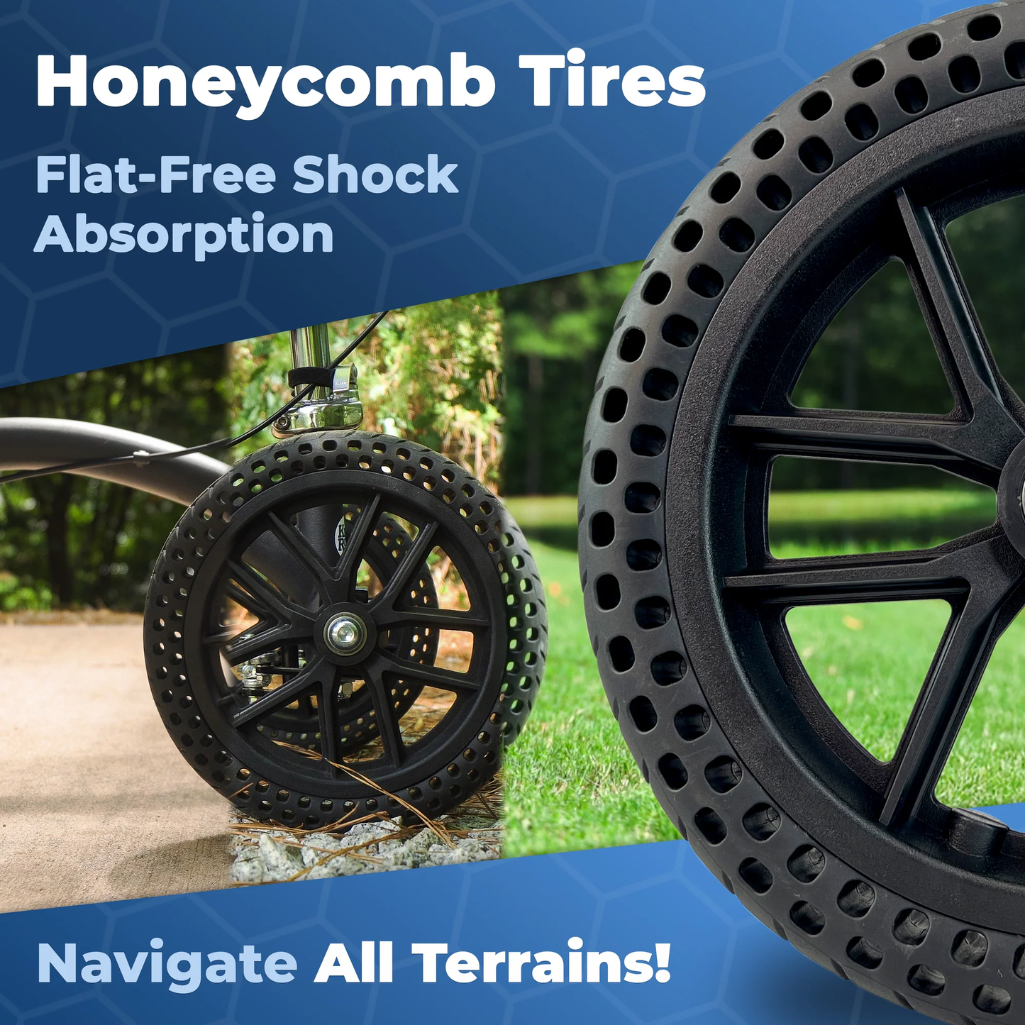 Brand New Knee Rover® Quad HC - All Terrain Knee Walker In Matte Black,-$200