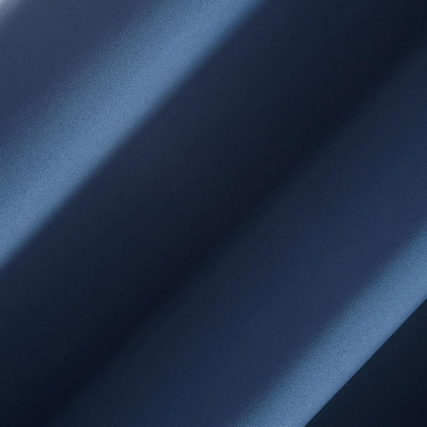 BNIB-SUN+BLK - Total Blackout Noise Reduction and Thermal Insulation Curtains - 2 Panels (dark blue),