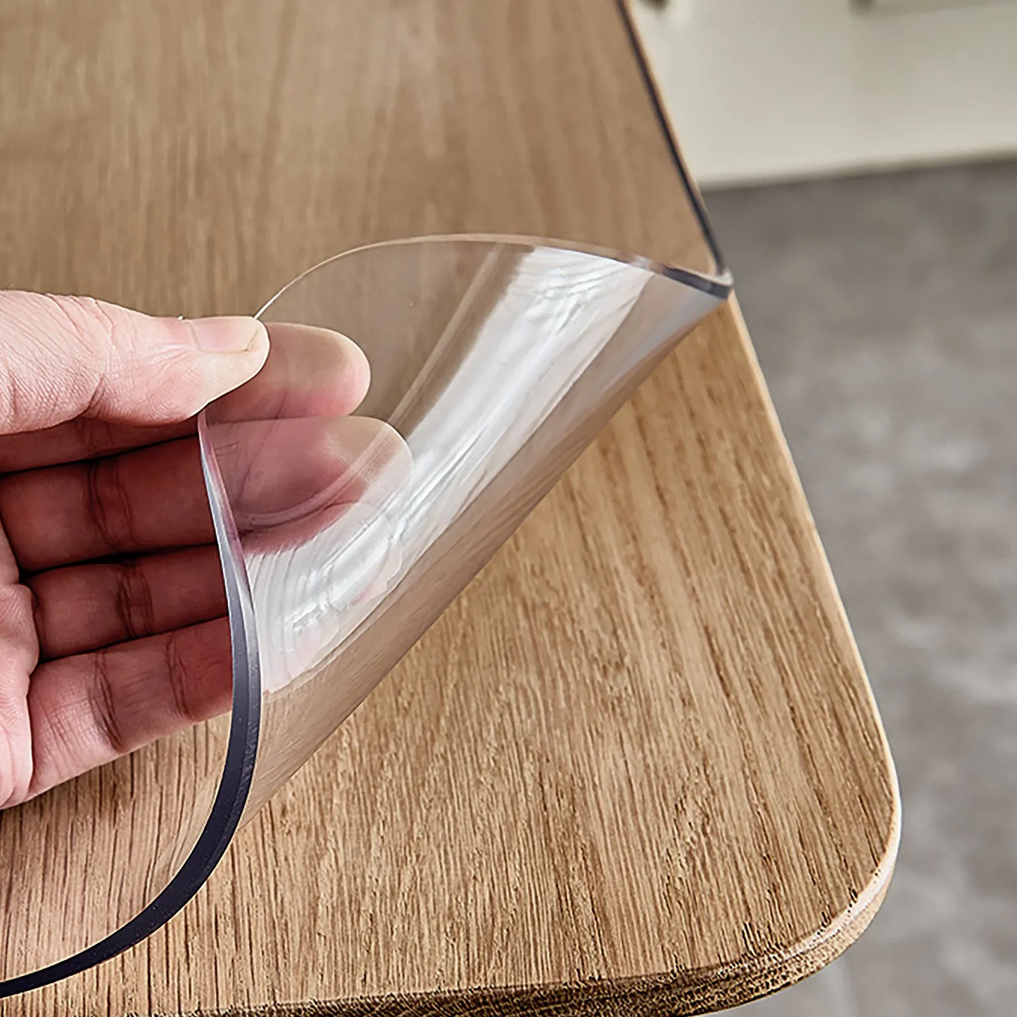 VEVOR Plastic Table Cover, 46"x72"x0.06", Transparent PVC Table Protector, Rectangle Clear Desk Mat,-$30