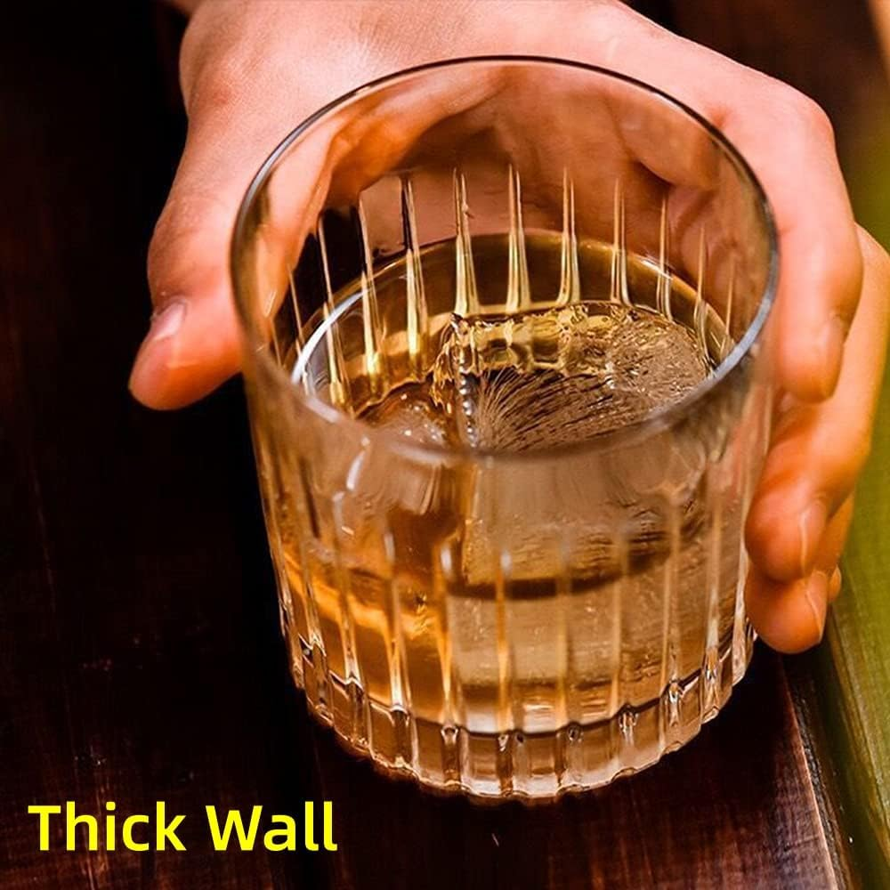 Brand New-Scotch Glass Tumblers for Drinking Bourbon, Large 8oz Lead-Free Crystal (250ml/Set of 4
