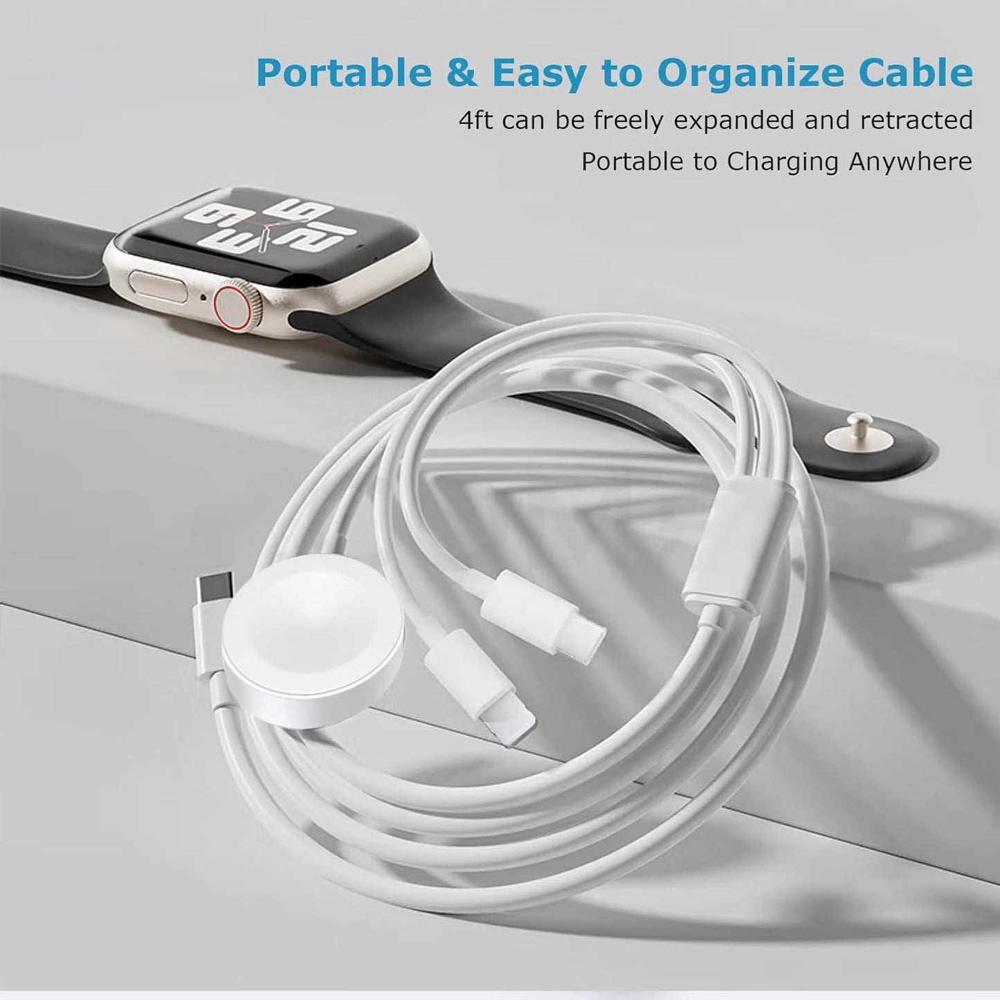 BNIB-3 in 1 Compatible with Apple Watch Charger Charging Cable USB C Cord for i Watch Series,3.9ft,