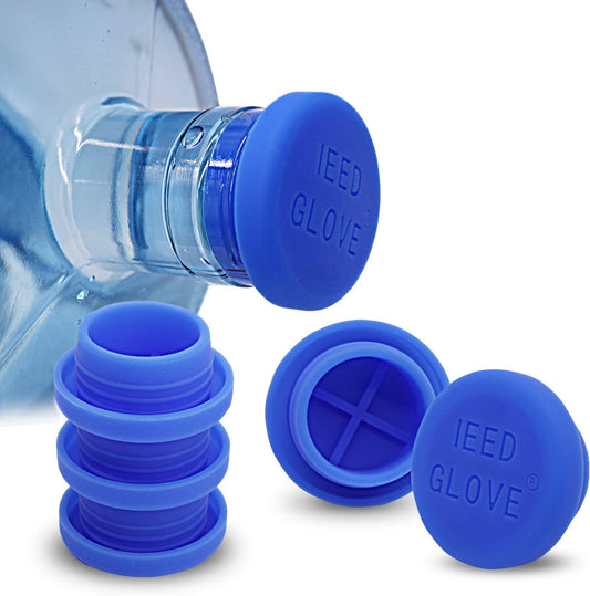 BNIB-5 Gallon Water Jug Cap,Silicone Reusable No Spill Top Lids Cover with Leak Proof and Air Tight,-$12/3pcs