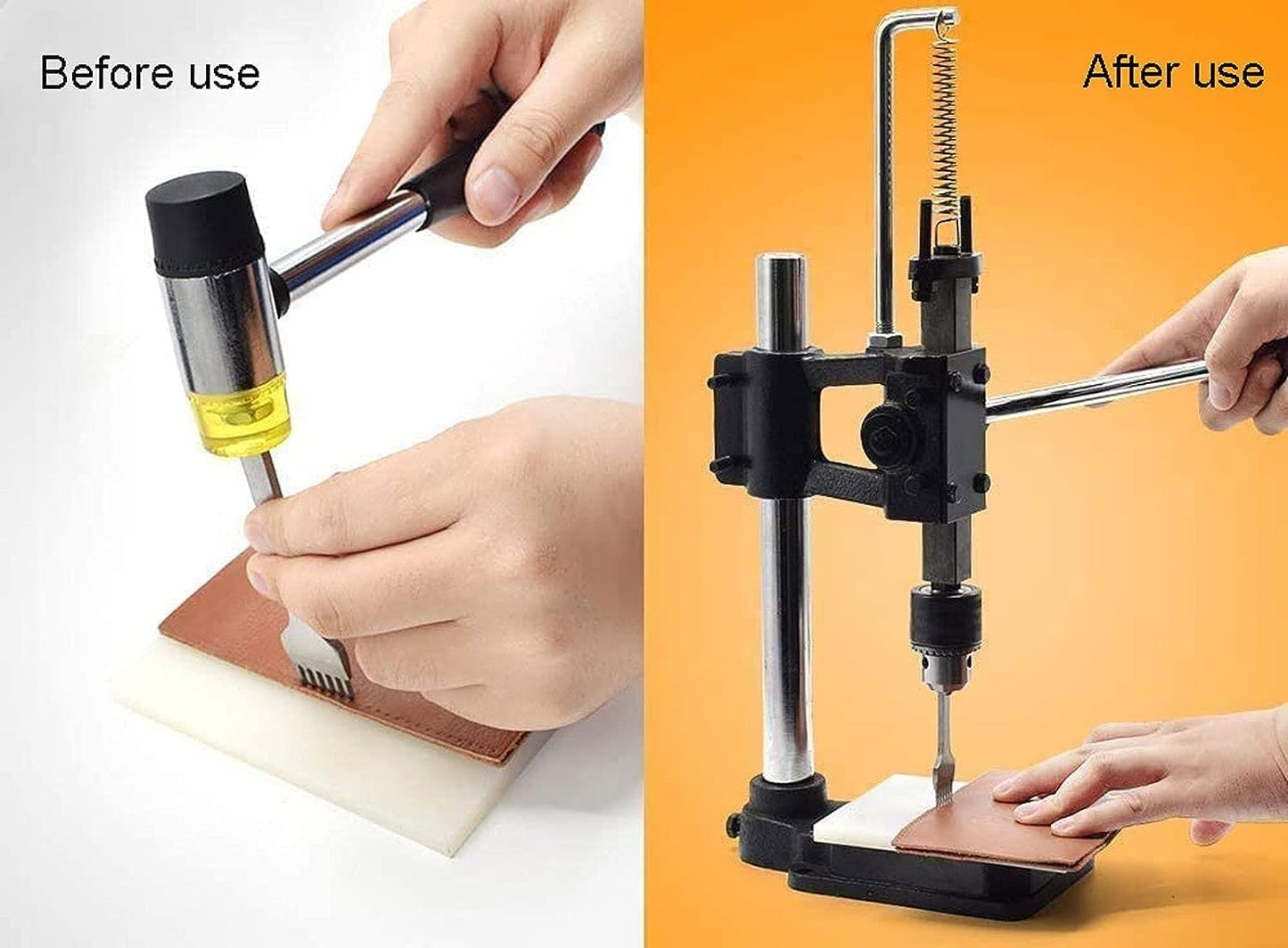BNIB-Hand Press Punching Machine, Desktop Mute Puncher Machine, Multifunction Leather Manual Punch