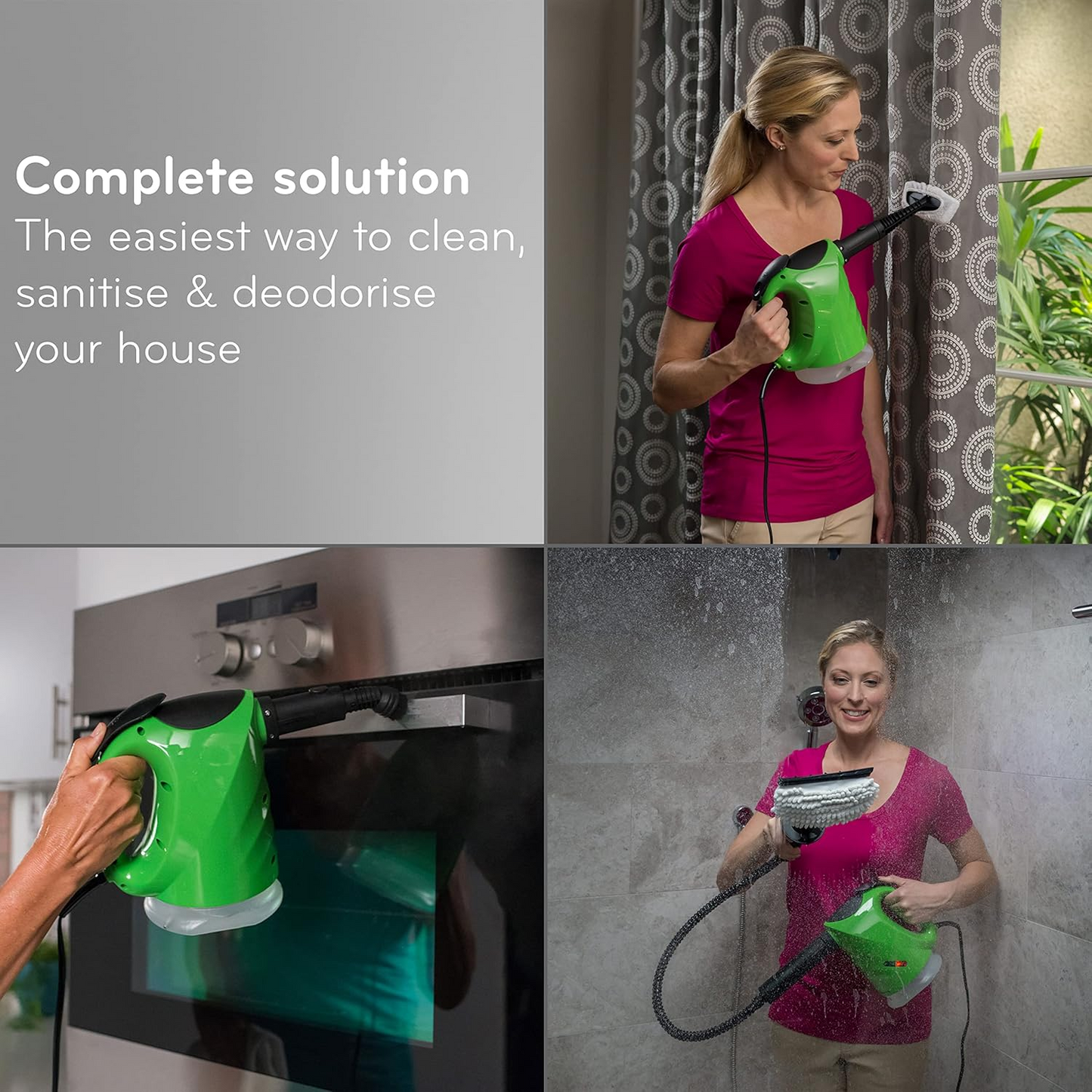 BNIB-H2O FX Pro-5 in1 Handheld Cleaner & Mop-Multi Purpose, All-in-One, 1300w for Carpets,(Kelly Green)