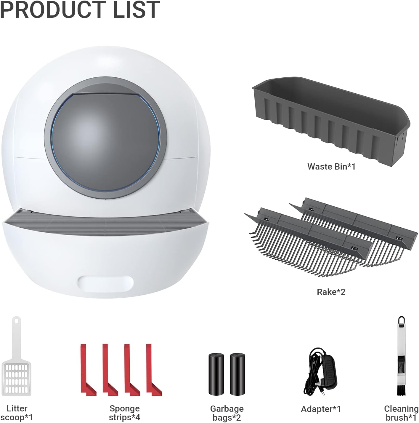 BNIB -ELS PET Self Cleaning Litter Boxes, No Scooping Automatic Cat Litter Box, APP Control & Safety,-$500