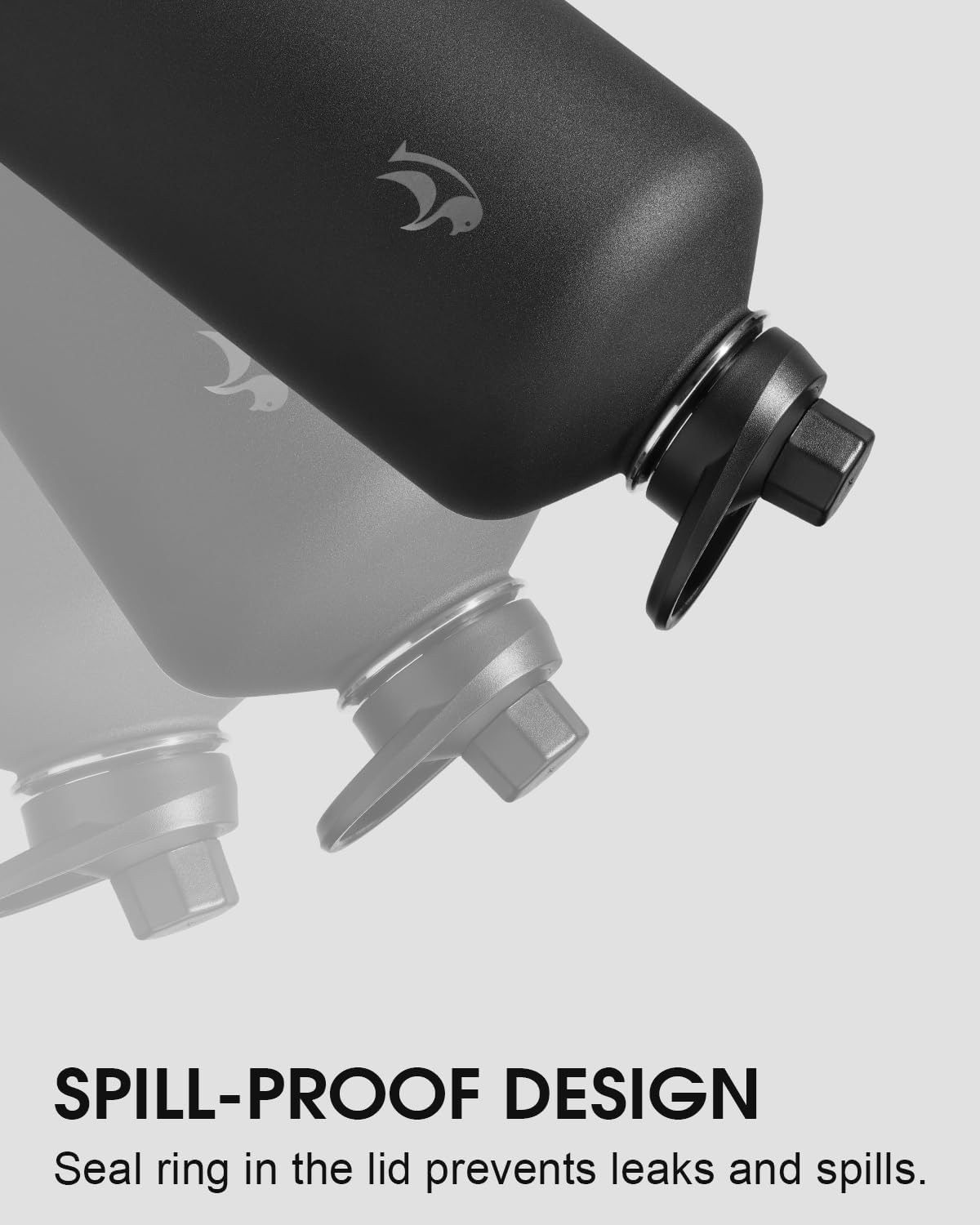 BNIB-Coolflask 128 oz Water Bottle Insulated with PU Leather Sleeve, Gallon Water Bottle Color Contrast,