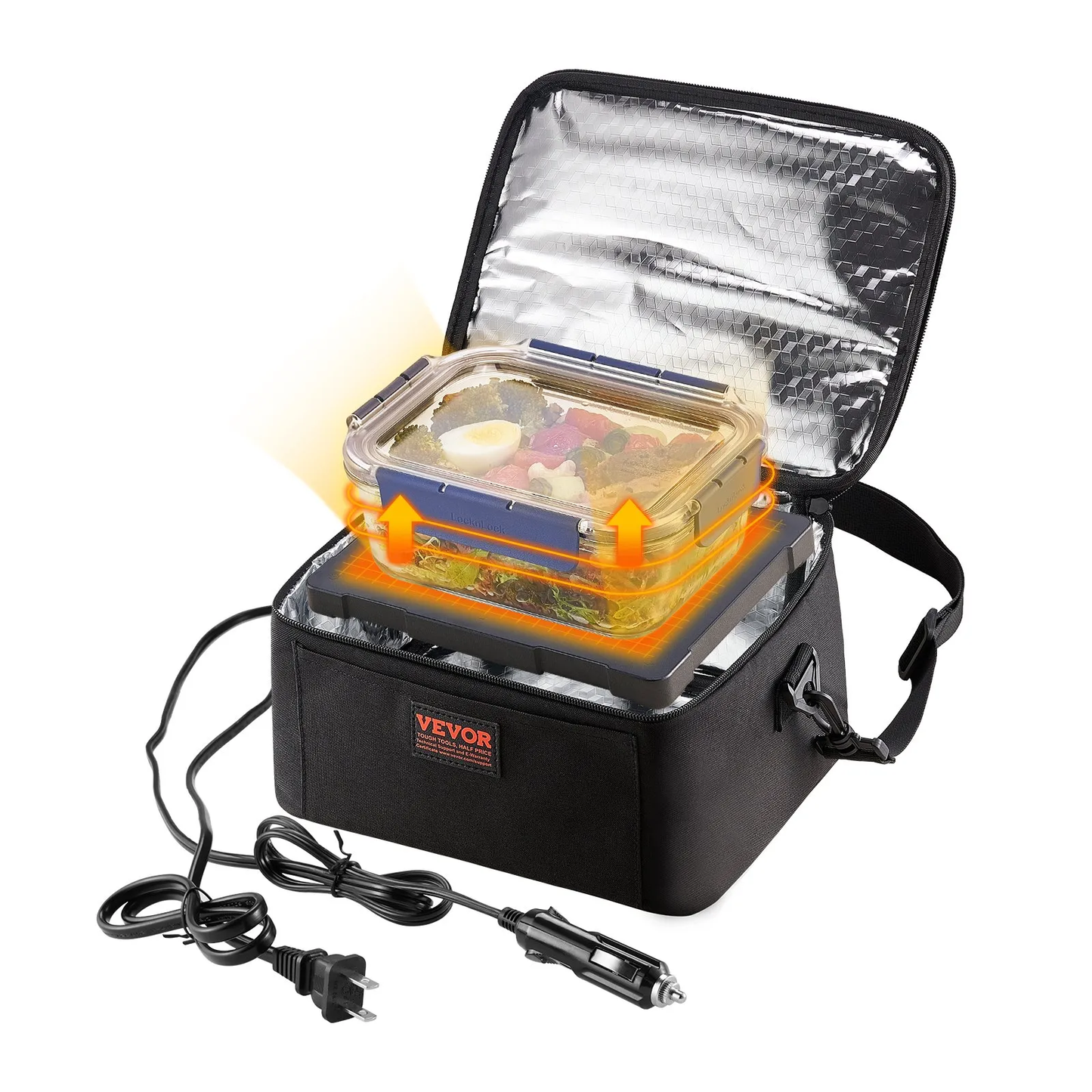 VEVOR 3-in-1 Portable Oven, 12V/24V/110V Portable Food Warmer, 80W (Max 100W) Mini Personal Microwave,-$25