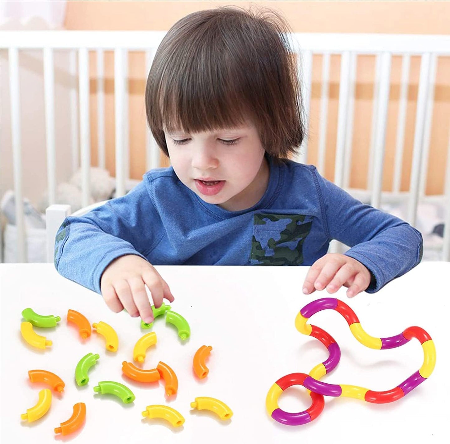 BNIB-6 Pcs Tangles Fidget Toys Tangles Fidget Tangles Relax Therapy Stress Relief Feeling Winding Toy