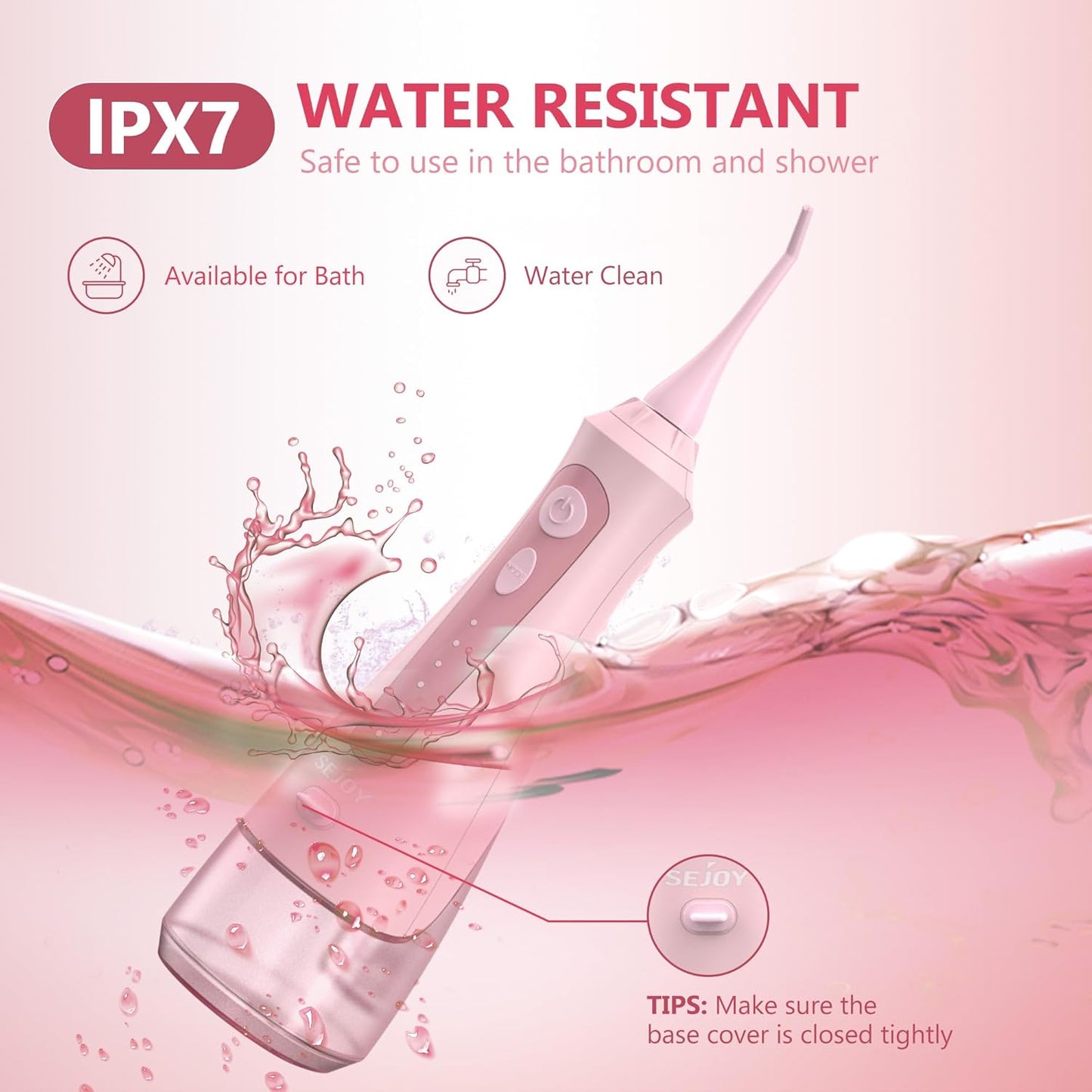 BNIB-Sejoy Water Dental Flossers for Teeth Cleaning, Electric Oral Irrigator for Teeth Rechargeable Cordless,-$20